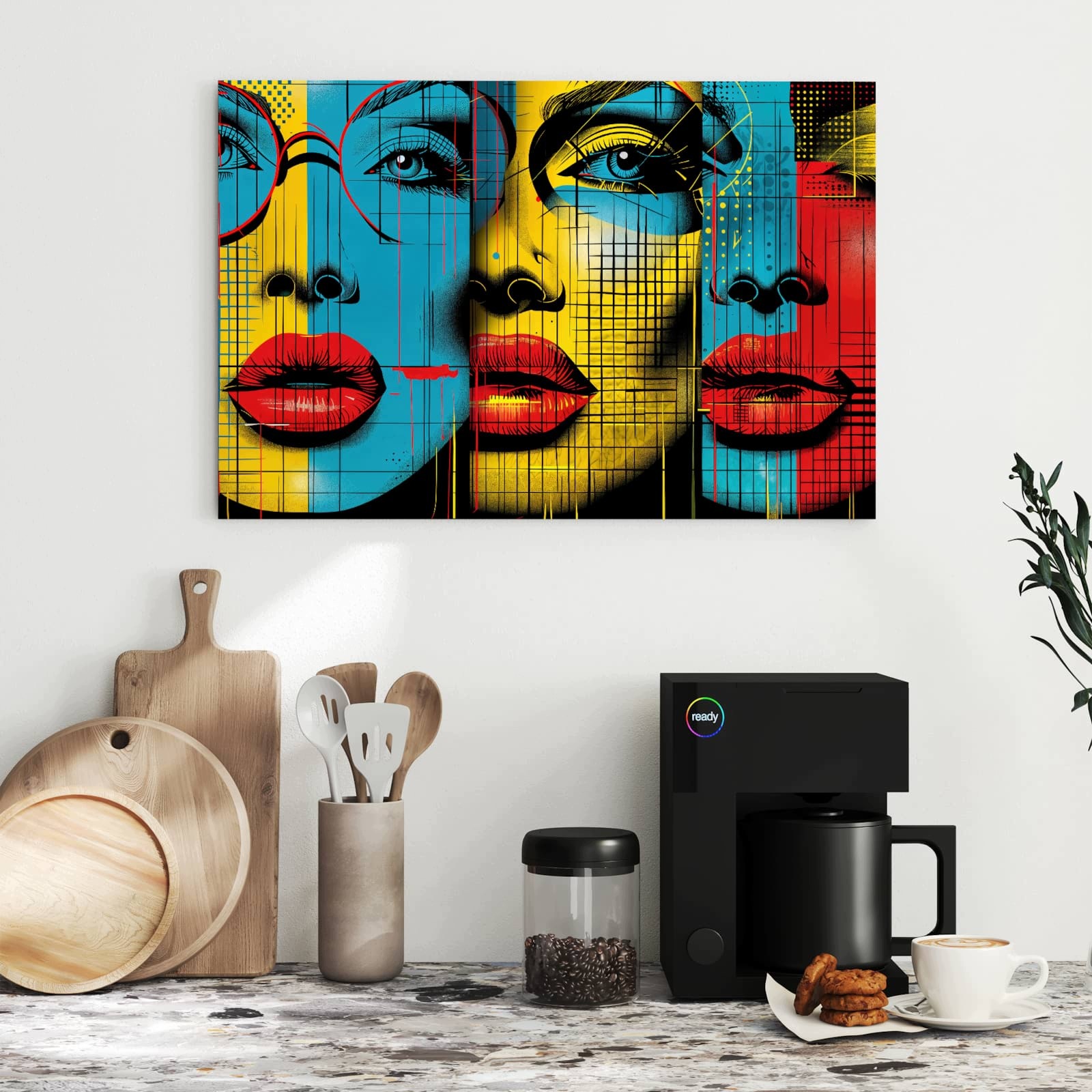 Magnetická tabule – obraz na zeď Pop umění tváře | 60 × 40 cm