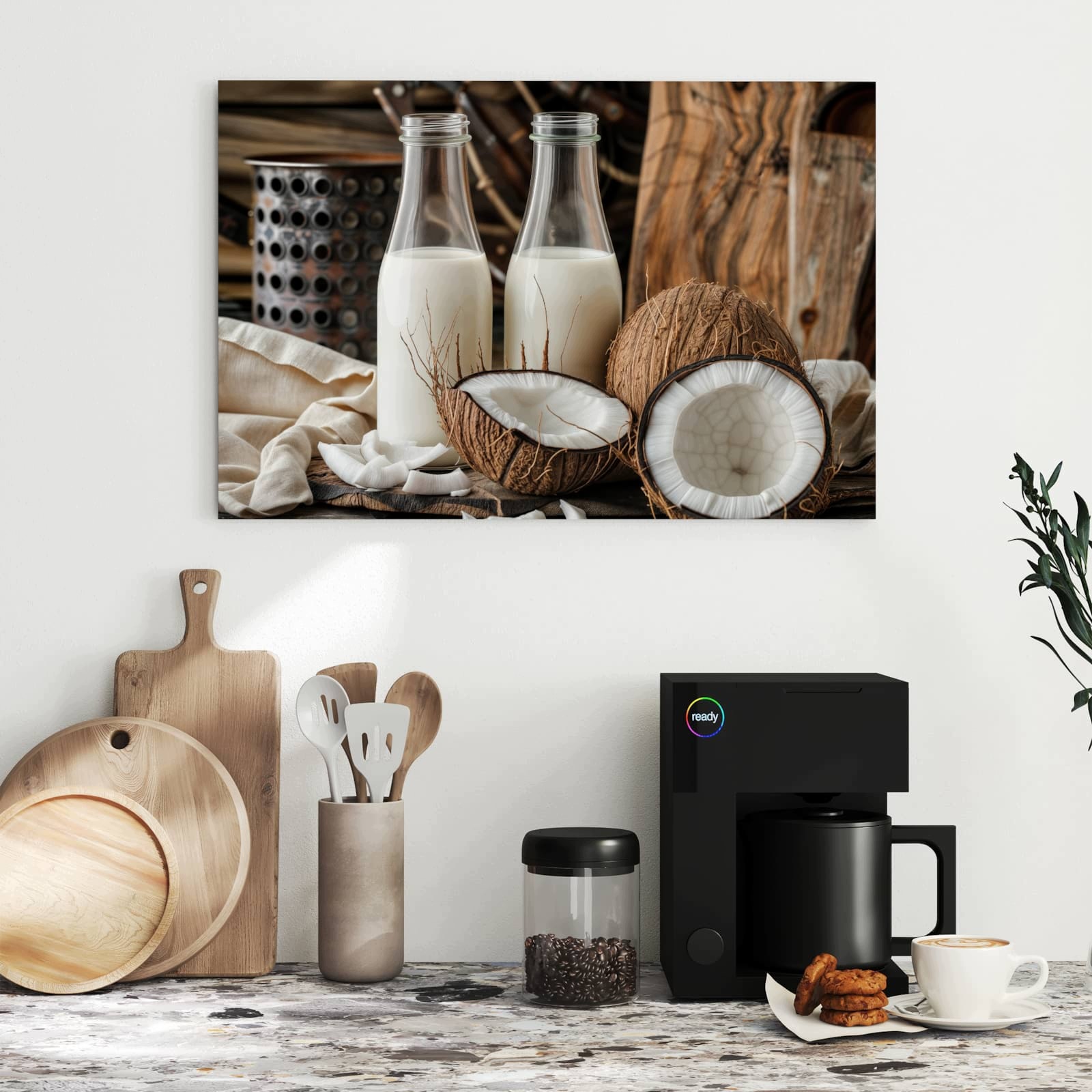 Magnetická tabule – obraz na zeď Pokrm z kokosu | 60 × 40 cm