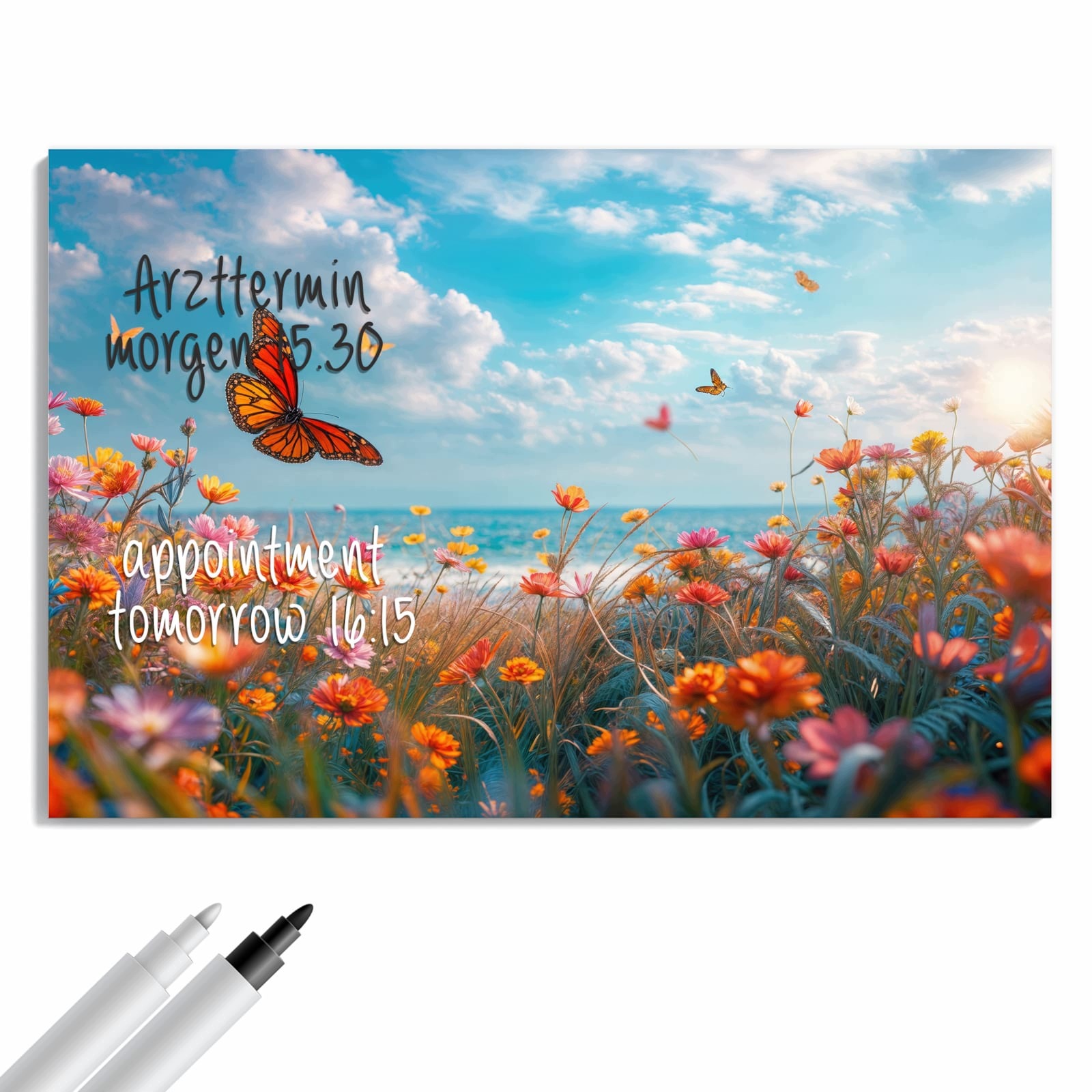 Magnetická tabule – obraz na zeď Letní květinová louka | 90 × 60 cm