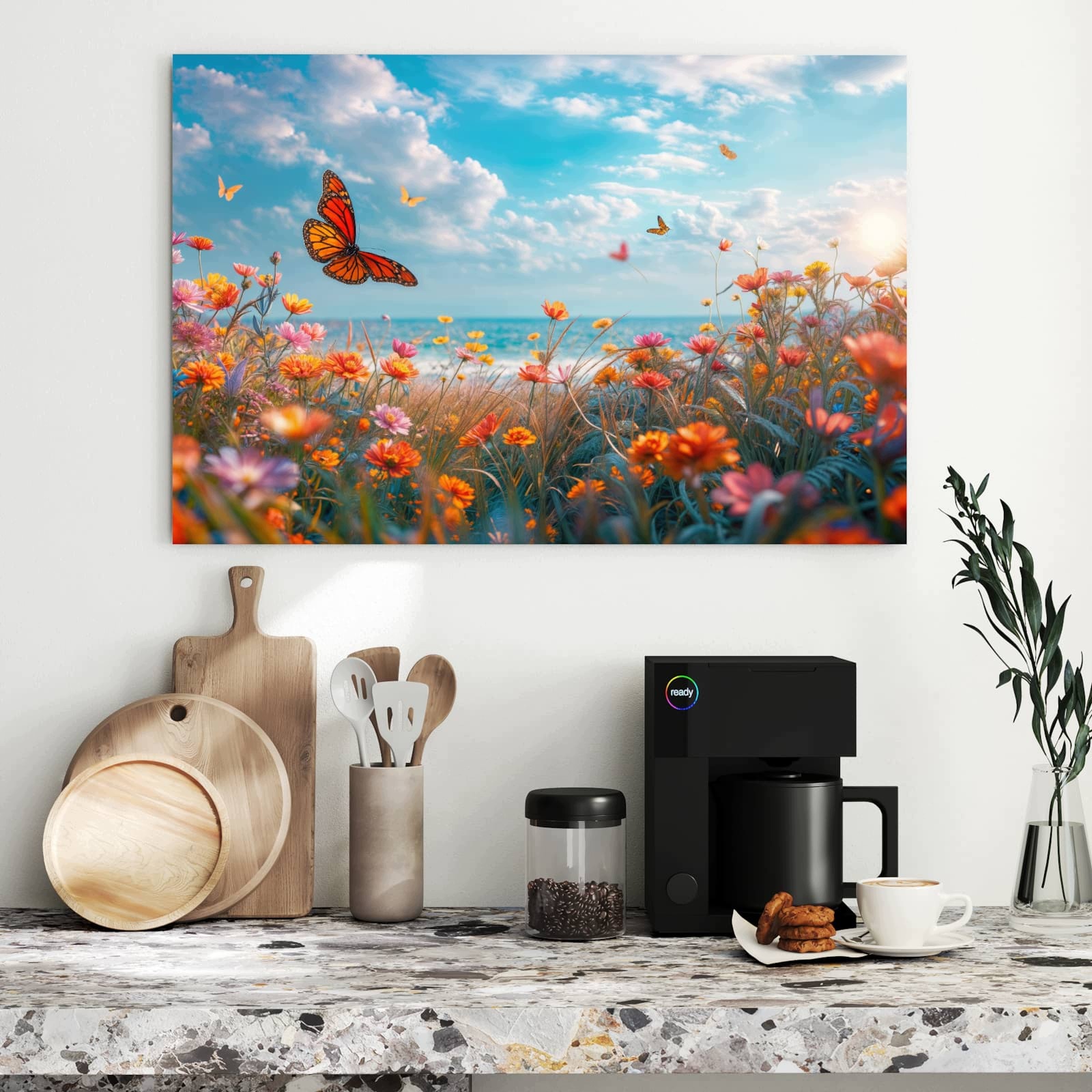 Magnetická tabule – obraz na zeď Letní květinová louka | 90 × 60 cm