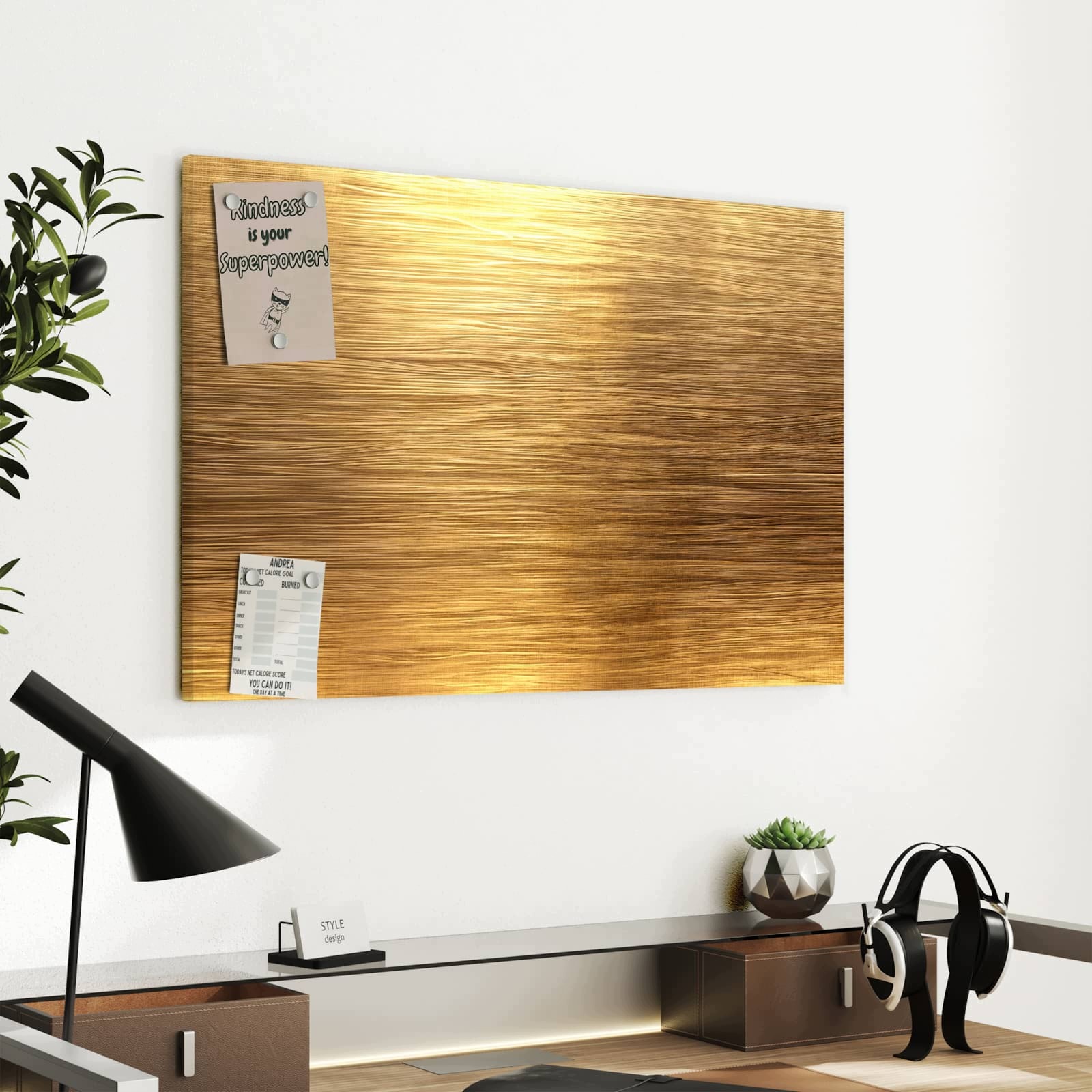 Magnetická tabule – obraz na zeď Zlatý texturovaný povrch | 60 × 40 cm
