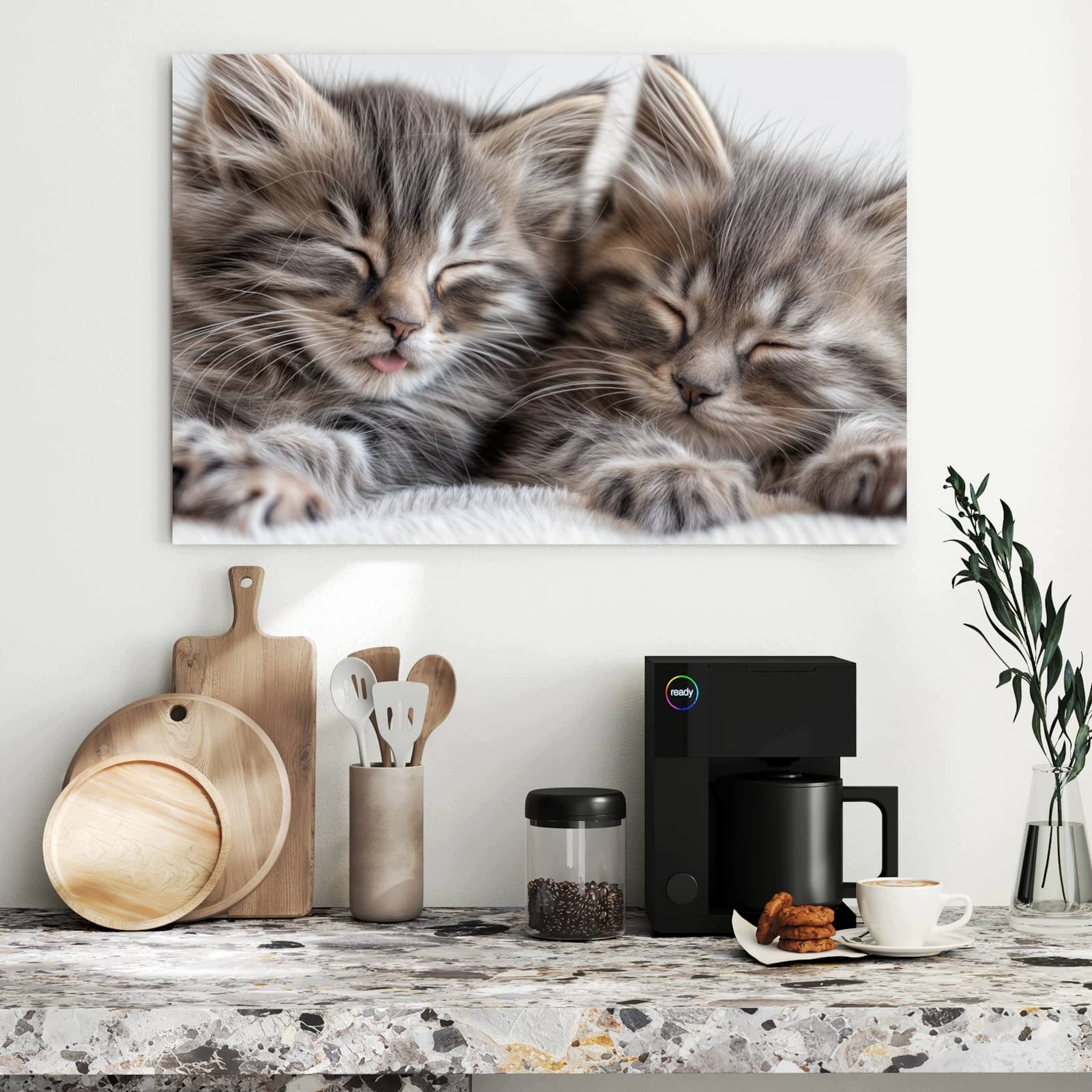 Magnetická tabule – obraz na zeď Spící koťátko | 90 × 60 cm