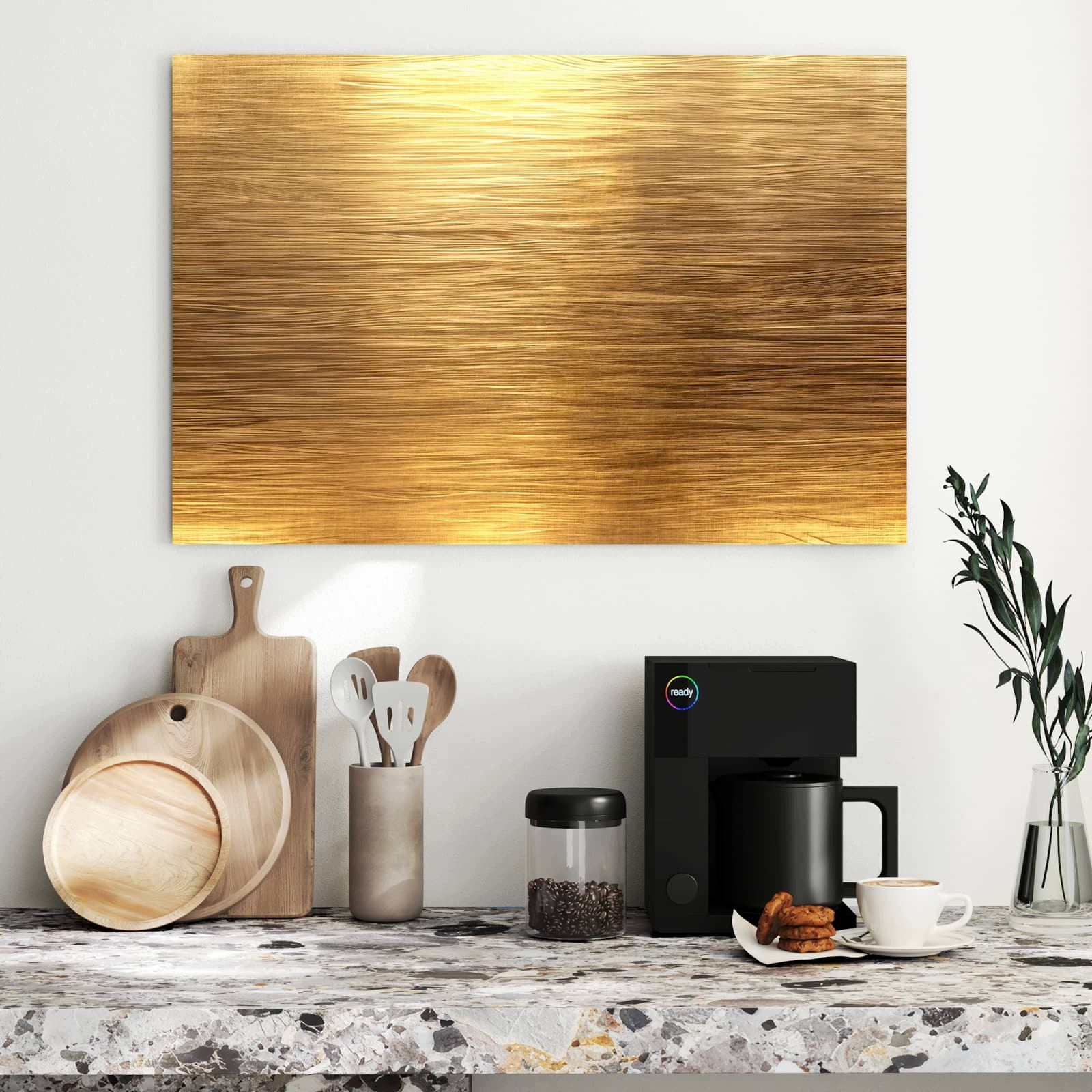 Magnetická tabule – obraz na zeď Zlatý texturovaný povrch | 90 × 60 cm