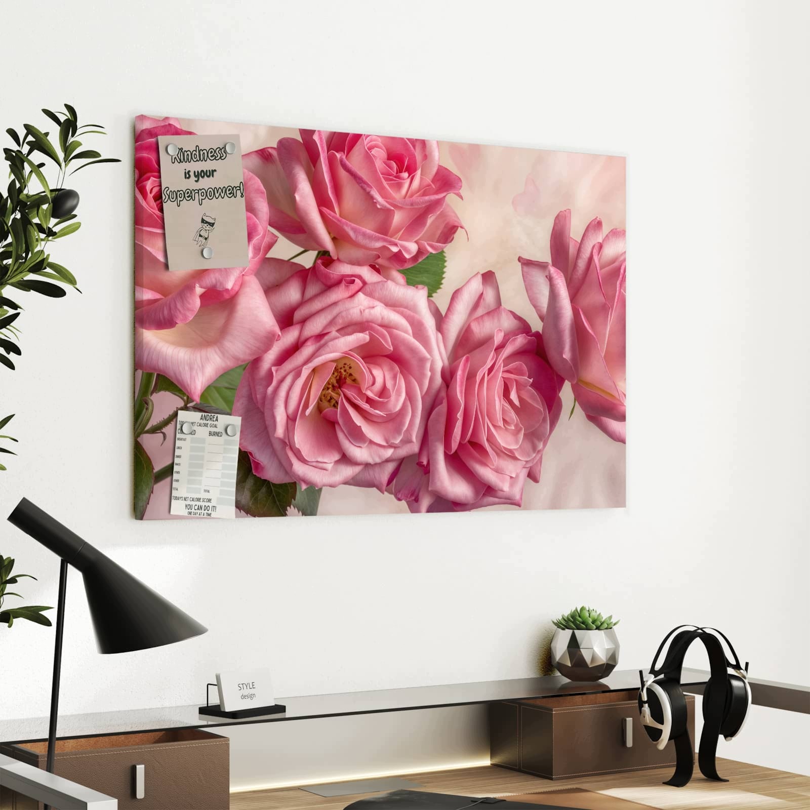 Magnetická tabule – obraz na zeď Nádhera růží | 60 × 40 cm