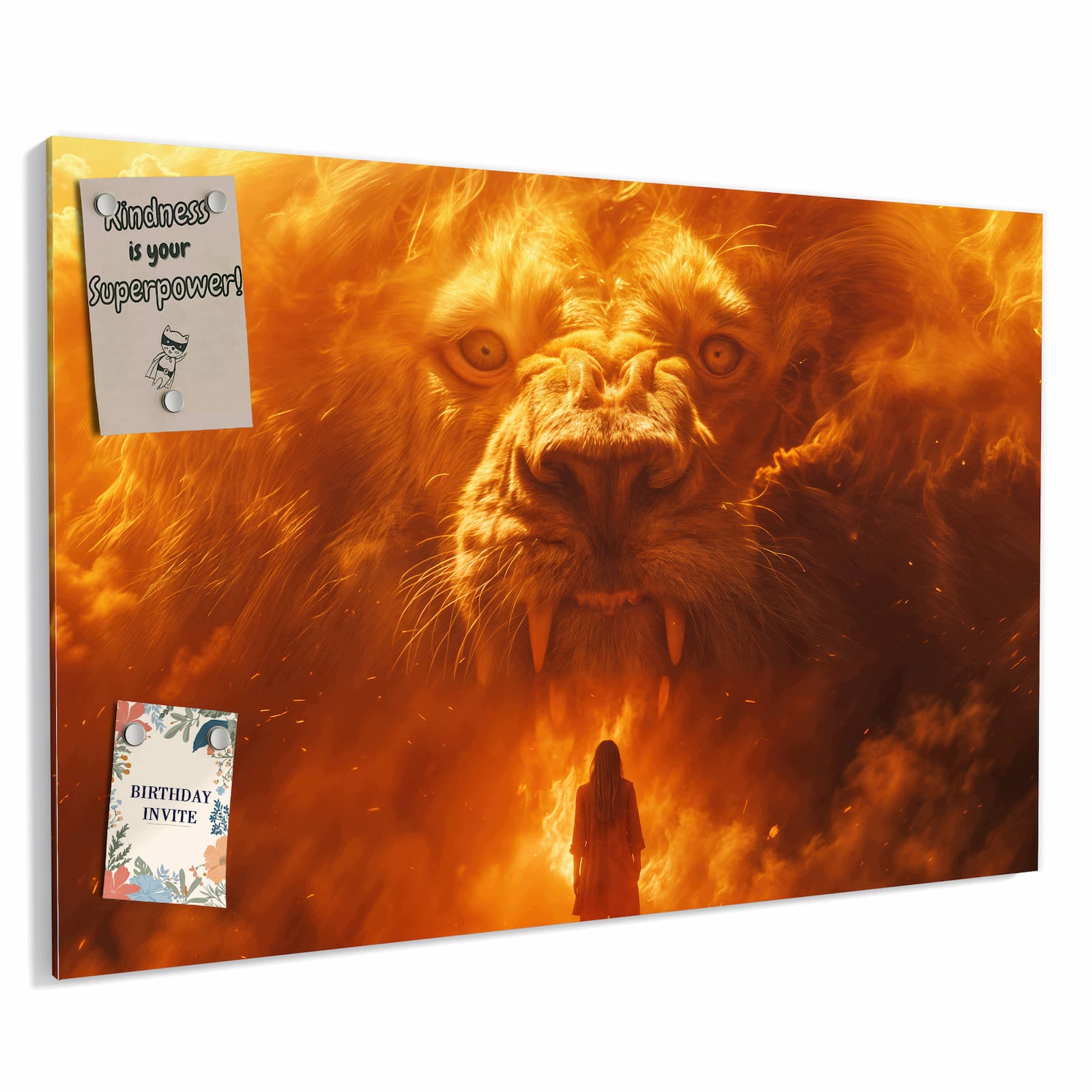Magnetická tabule – obraz na zeď Dobrodružný lev | 60 × 40 cm
