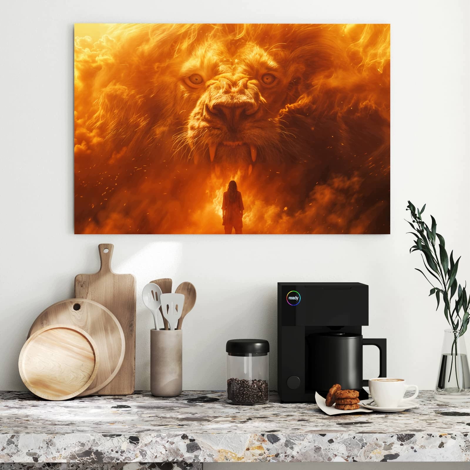 Magnetická tabule – obraz na zeď Dobrodružný lev | 90 × 60 cm