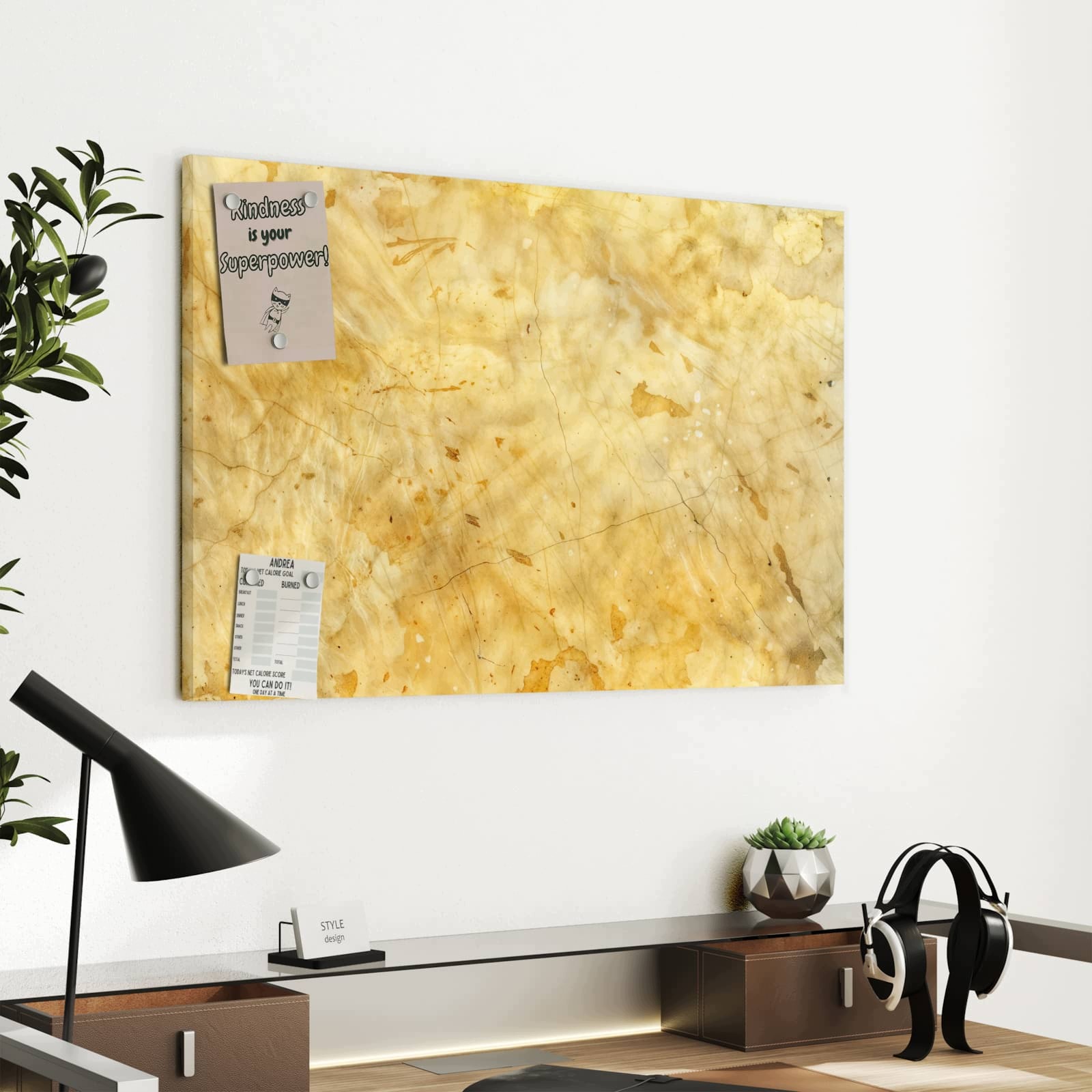 Magnetická tabule – obraz na zeď Mramorový povrch | 60 × 40 cm