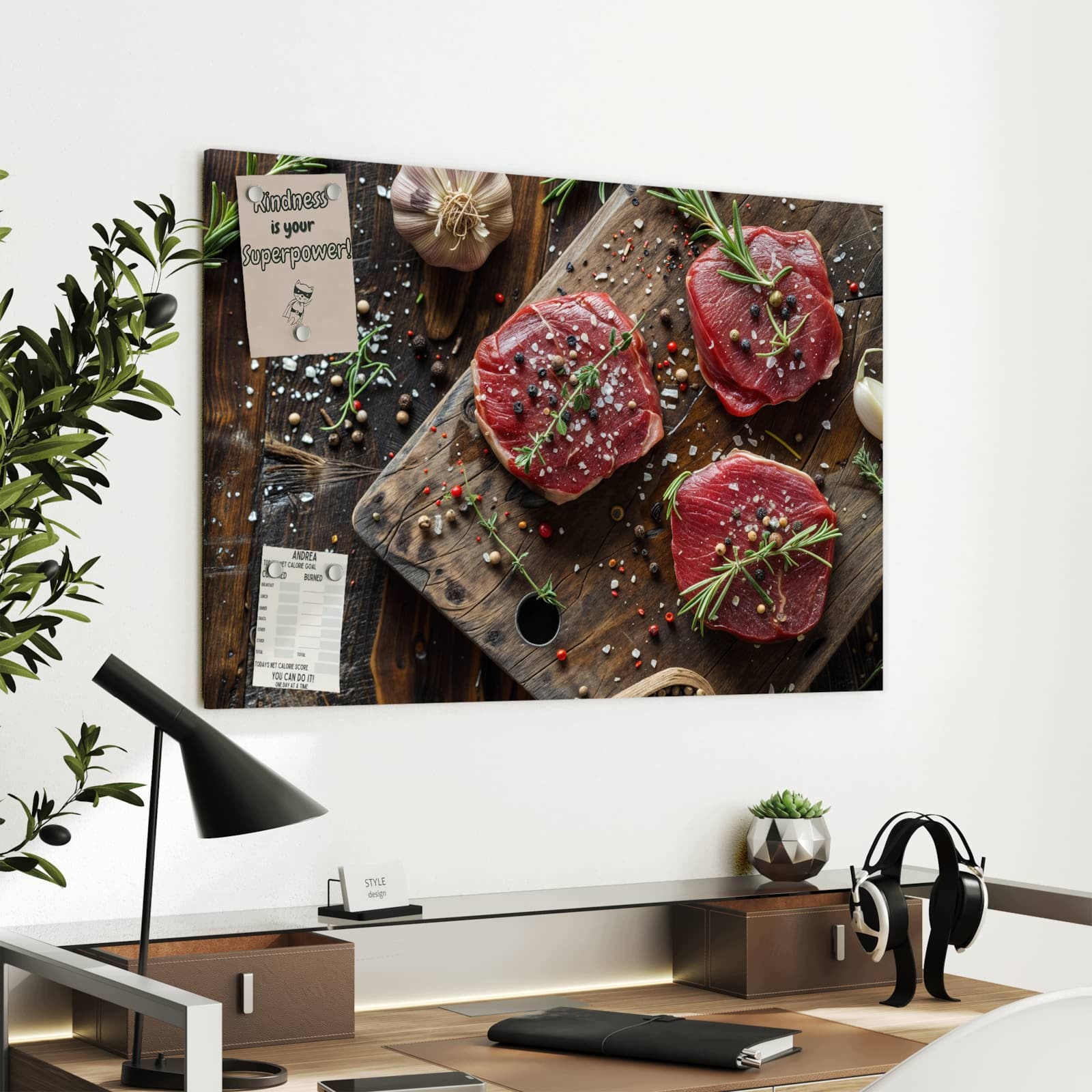 Magnetická tabule – obraz na zeď Čerstvé koření | 90 × 60 cm