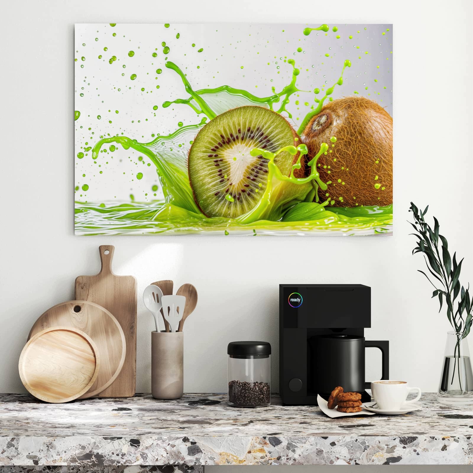 Magnetická tabule – obraz na zeď Kiwi cákance | 90 × 60 cm