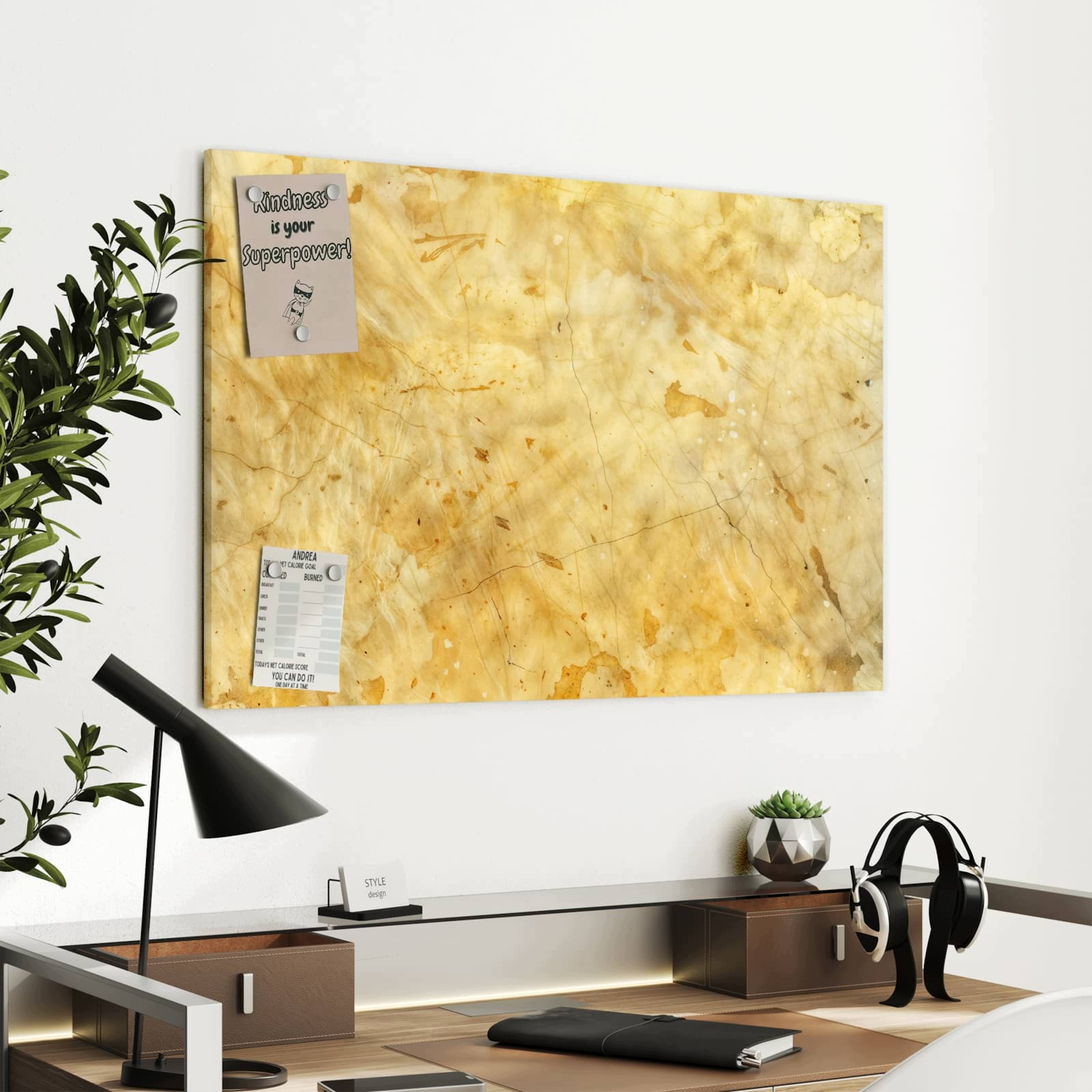 Magnetická tabule – obraz na zeď Mramorový povrch | 90 × 60 cm