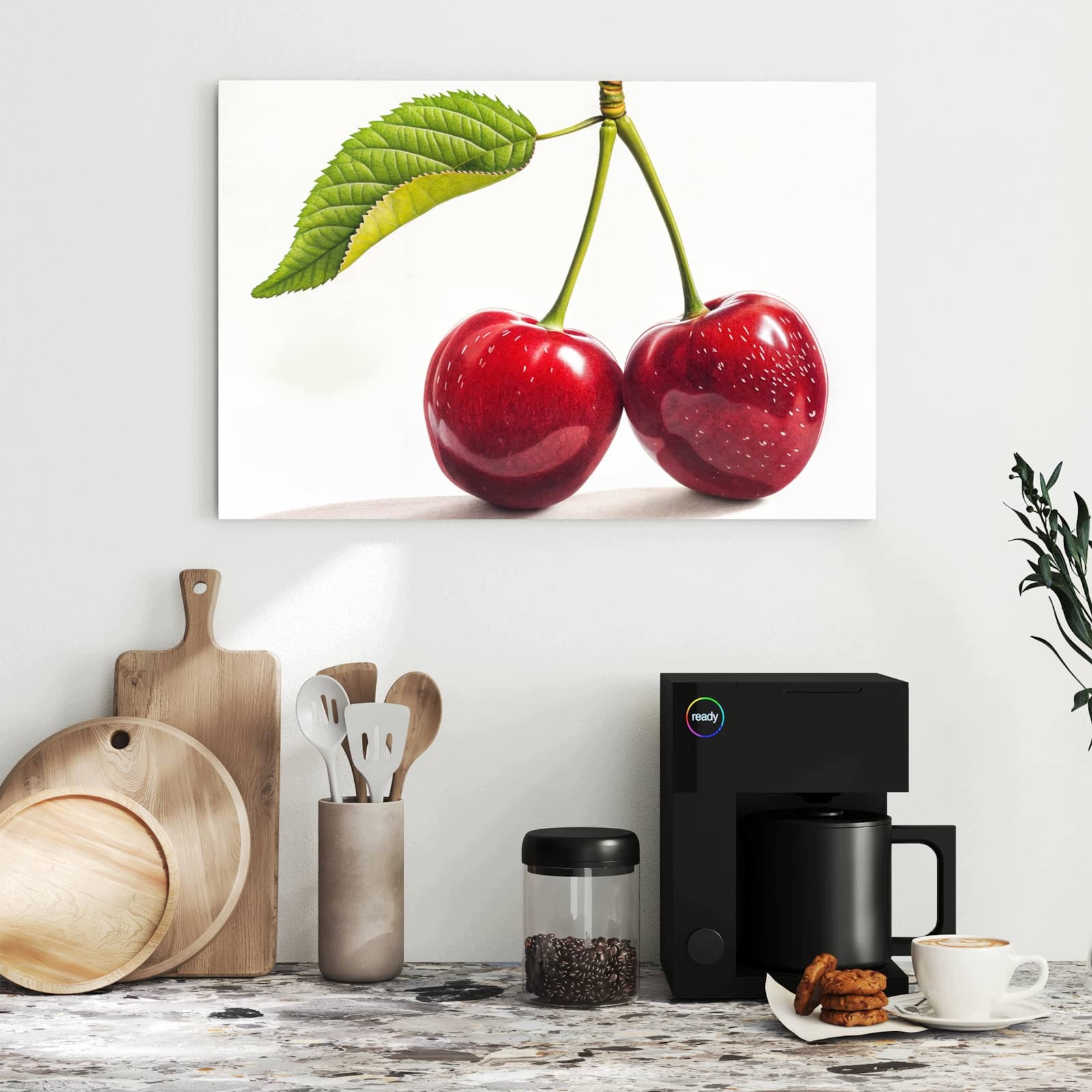 Magnetická tabule – obraz na zeď Třešně dvojice | 60 × 40 cm
