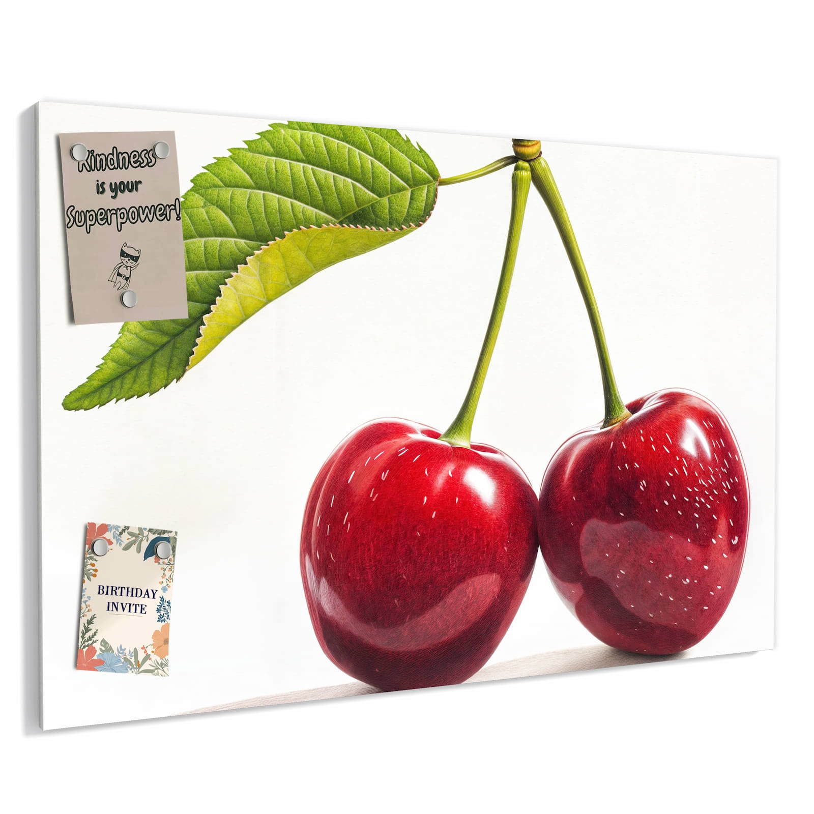 Magnetická tabule – obraz na zeď Třešně dvojice | 60 × 40 cm