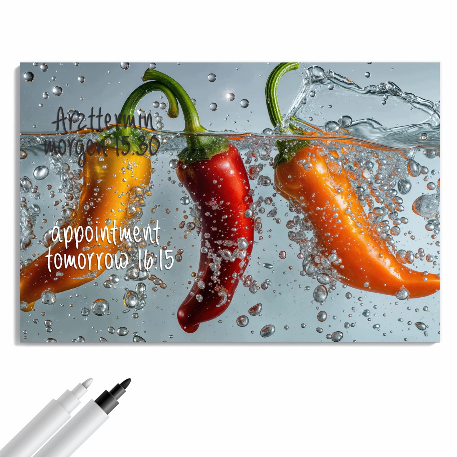 Magnetická tabule – obraz na zeď Šumivá paprika | 90 × 60 cm