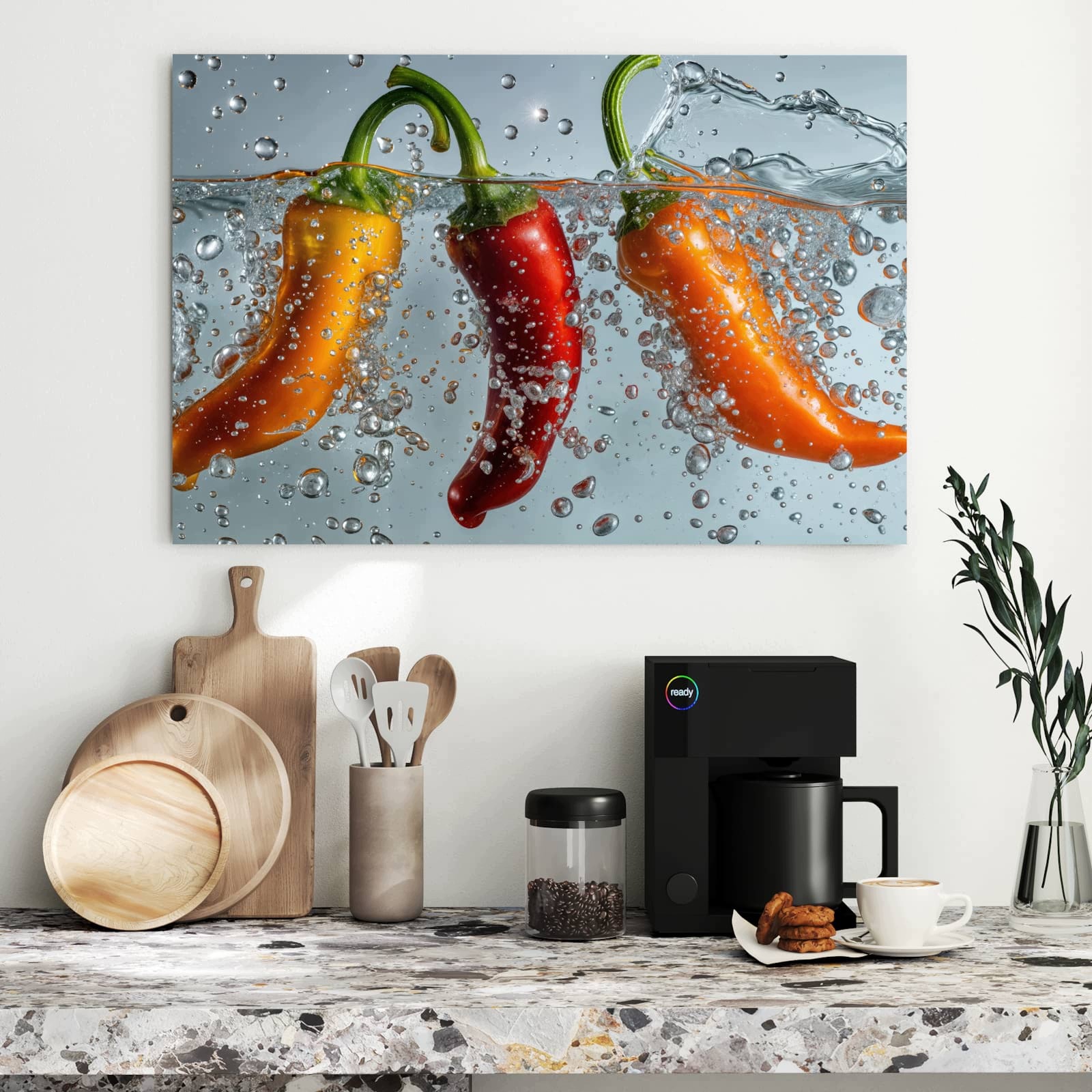 Magnetická tabule – obraz na zeď Šumivá paprika | 90 × 60 cm