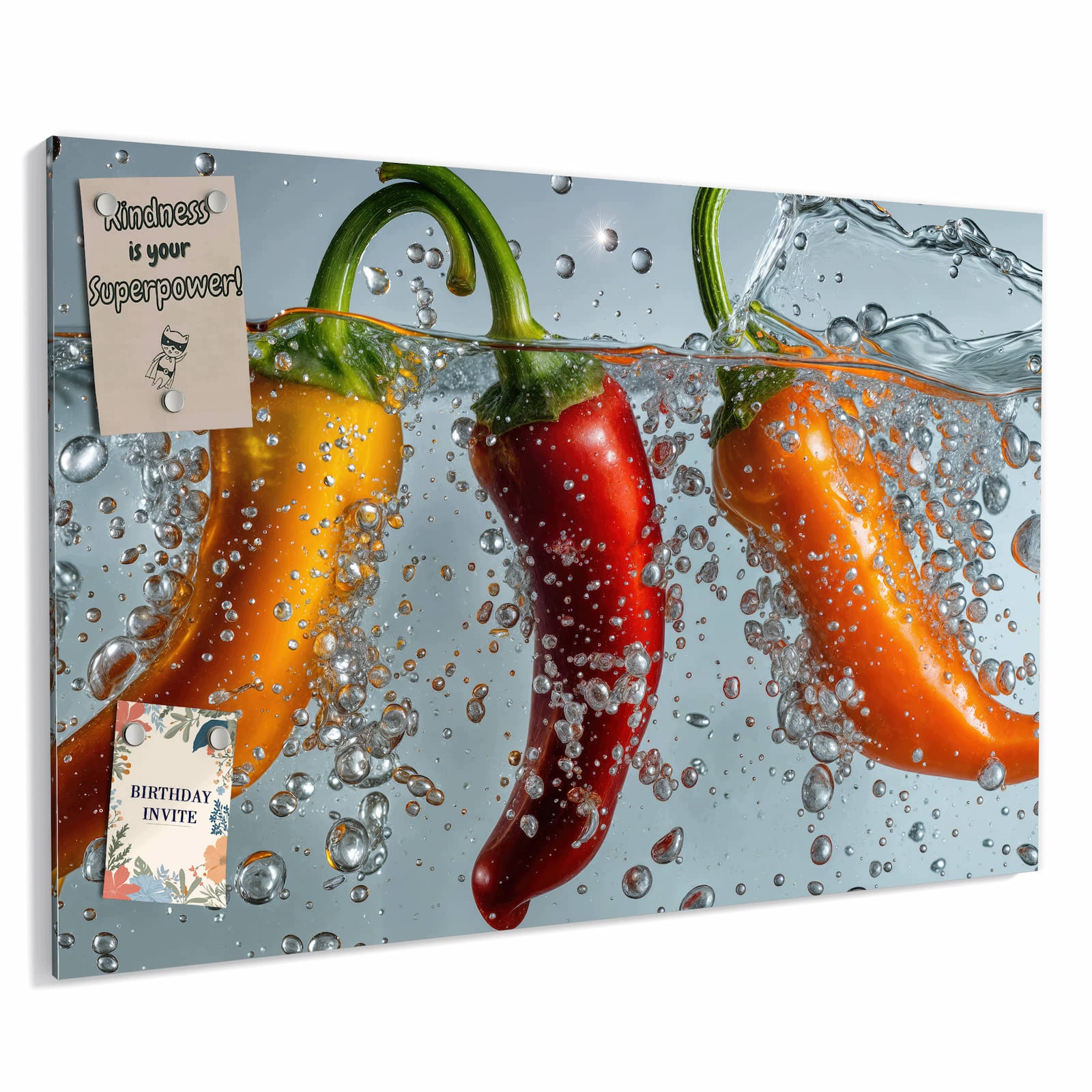Magnetická tabule – obraz na zeď Šumivá paprika | 90 × 60 cm