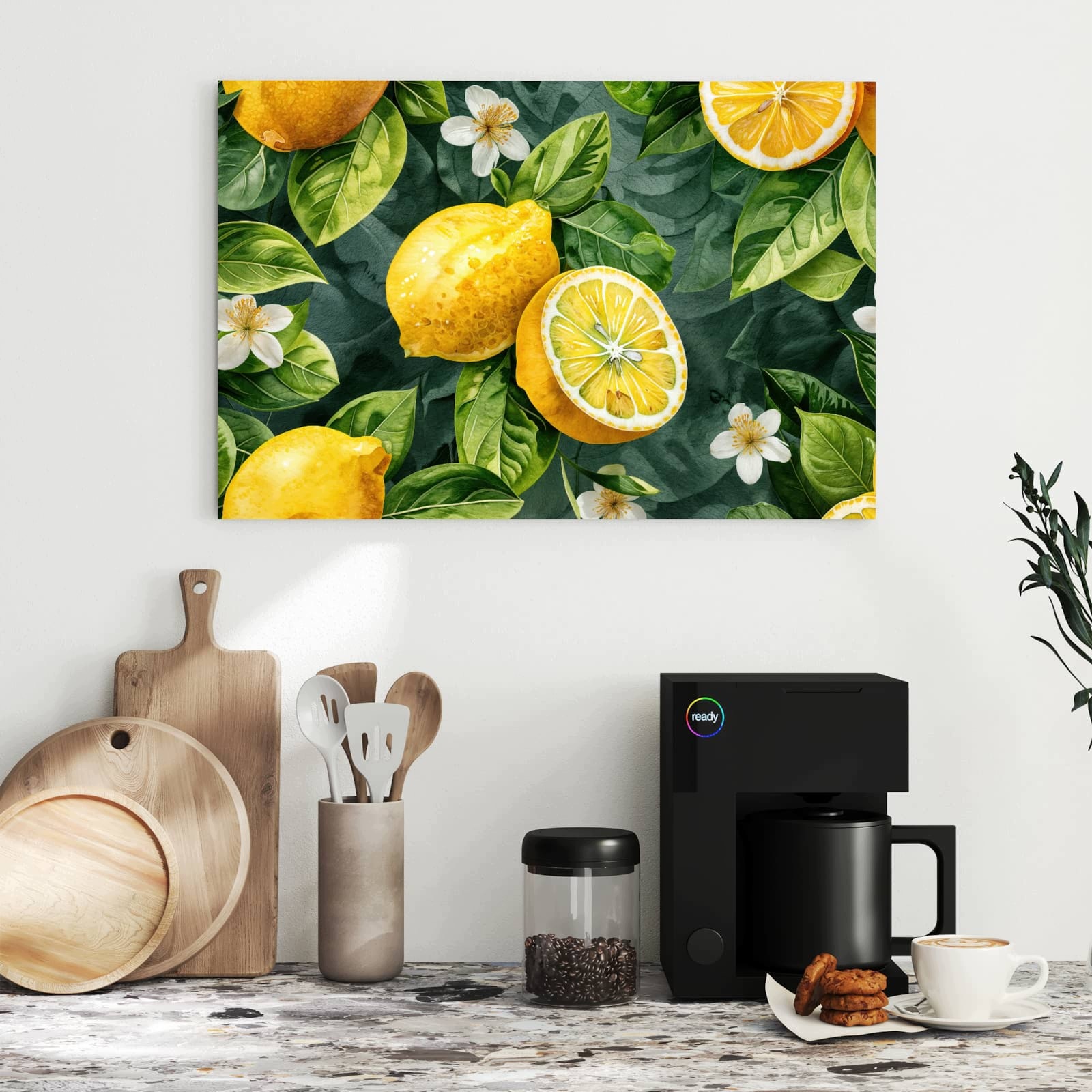 Magnetická tabule – obraz na zeď Citronový vzor | 60 × 40 cm