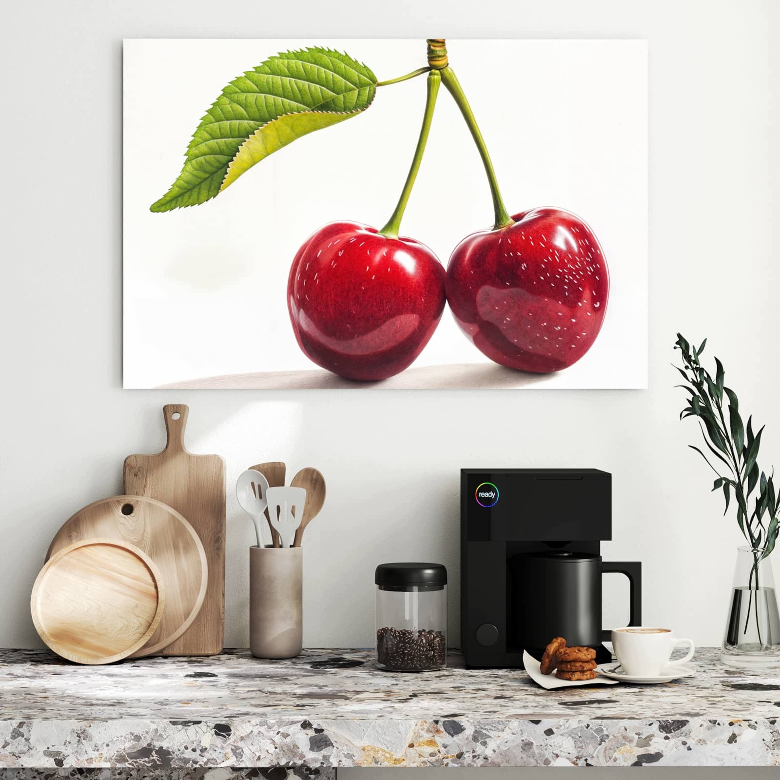 Magnetická tabule – obraz na zeď Třešně dvojice | 90 × 60 cm