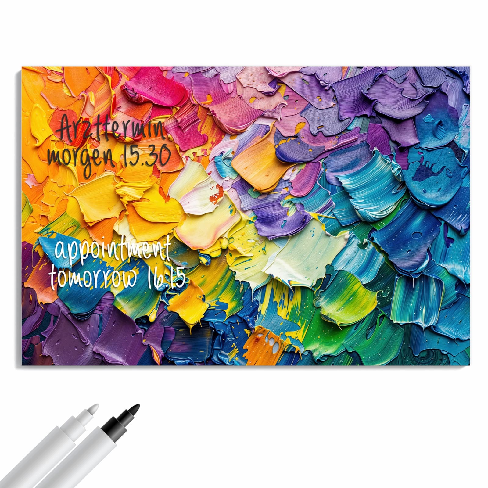 Magnetická tabule – obraz na zeď Barevné tahy štětce | 60 × 40 cm