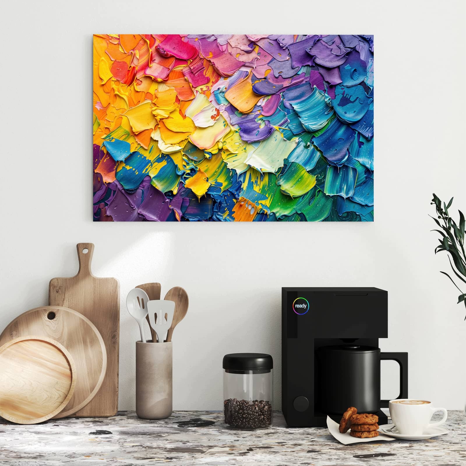 Magnetická tabule – obraz na zeď Barevné tahy štětce | 60 × 40 cm
