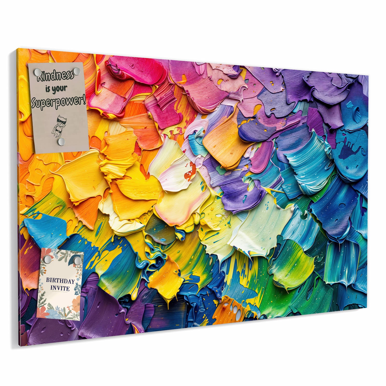 Magnetická tabule – obraz na zeď Barevné tahy štětce | 60 × 40 cm