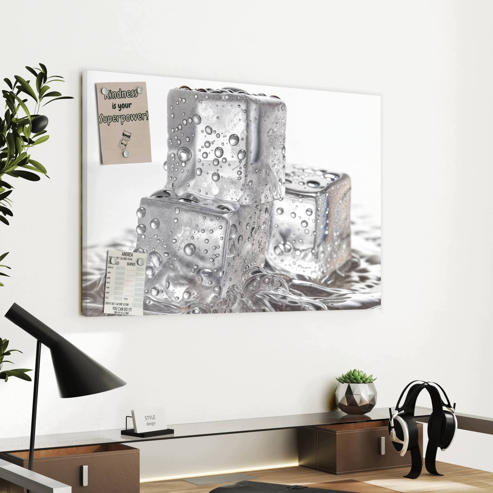 Magnetická tabule – obraz na zeď Kostky ledu | 60 × 40 cm