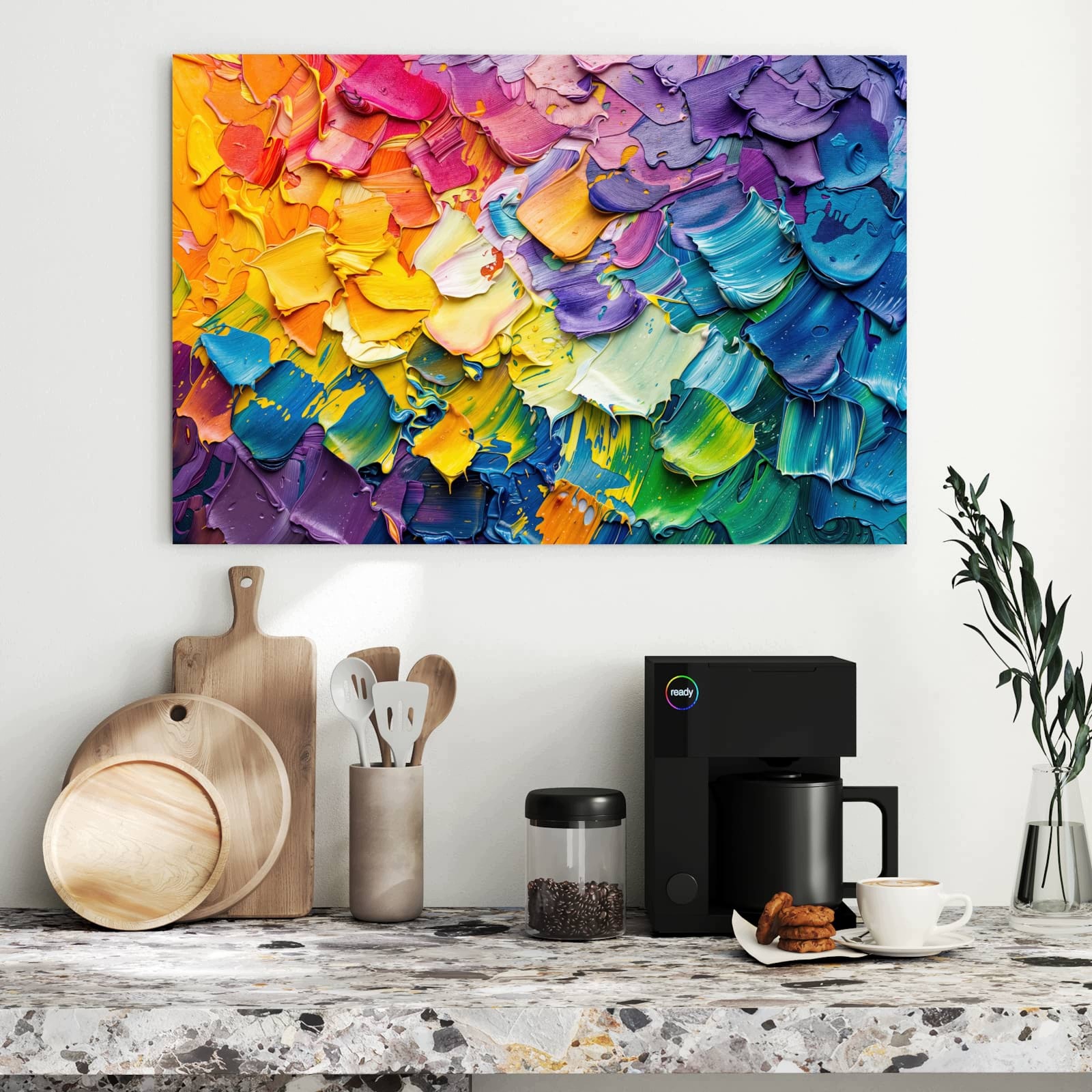 Magnetická tabule – obraz na zeď Barevné tahy štětce | 90 × 60 cm