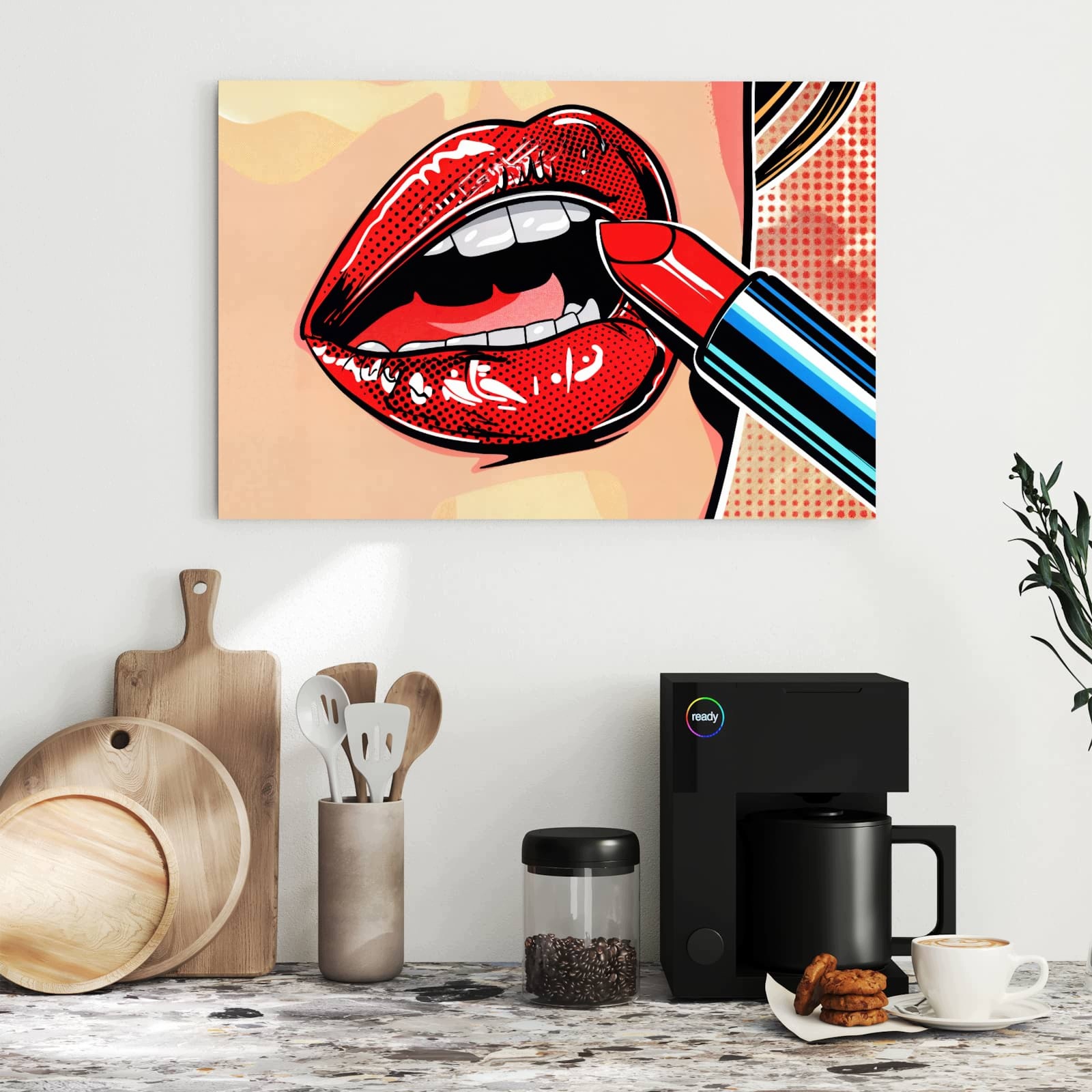 Magnetická tabule – obraz na zeď Rtěnka umění | 60 × 40 cm