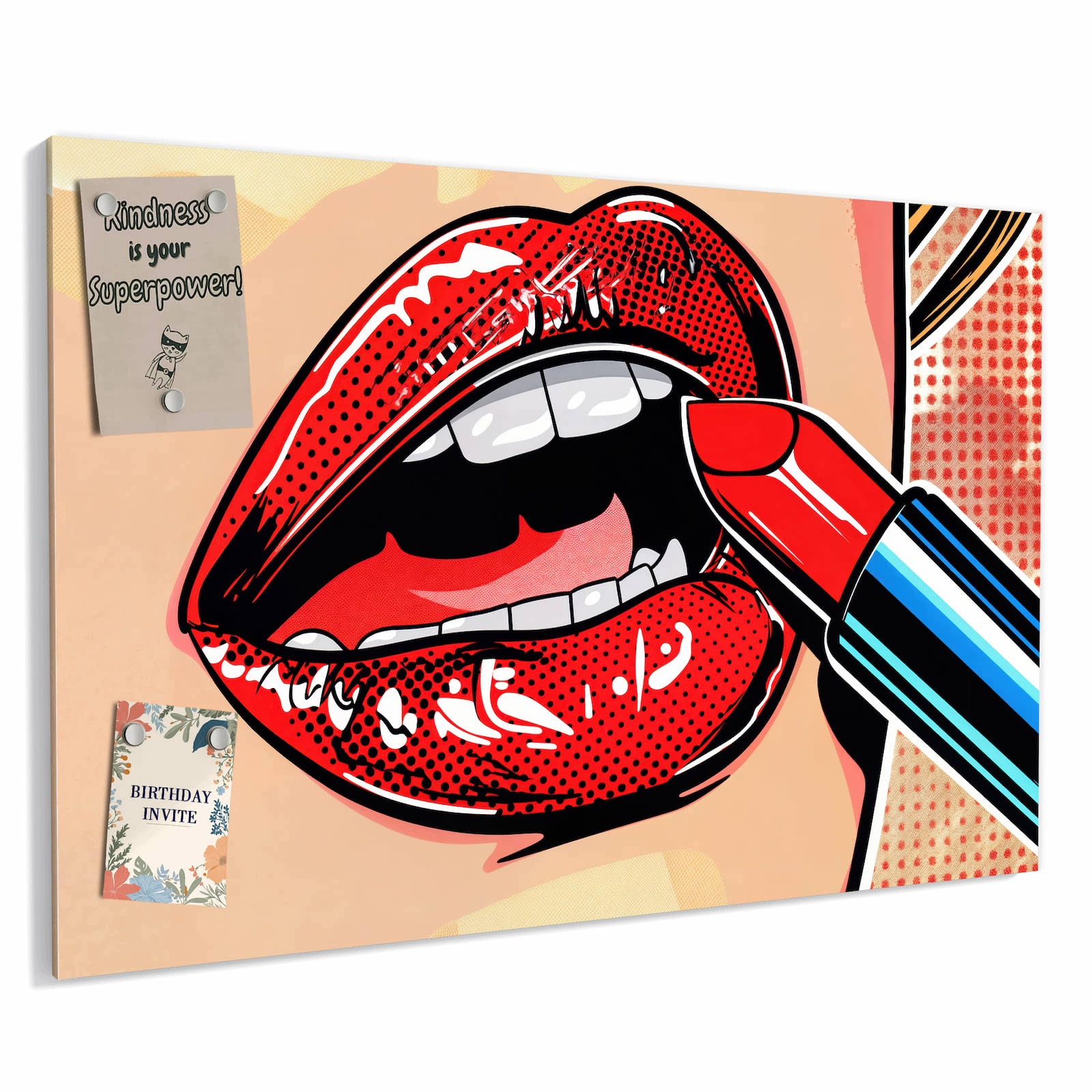 Magnetická tabule – obraz na zeď Rtěnka umění | 60 × 40 cm