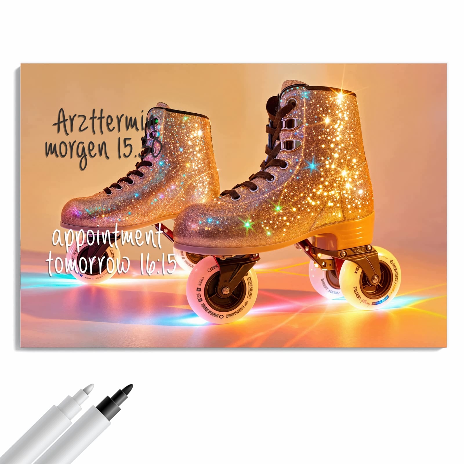 Magnetická tabule – obraz na zeď Třpytky kolečkové brusle | 60 × 40 cm