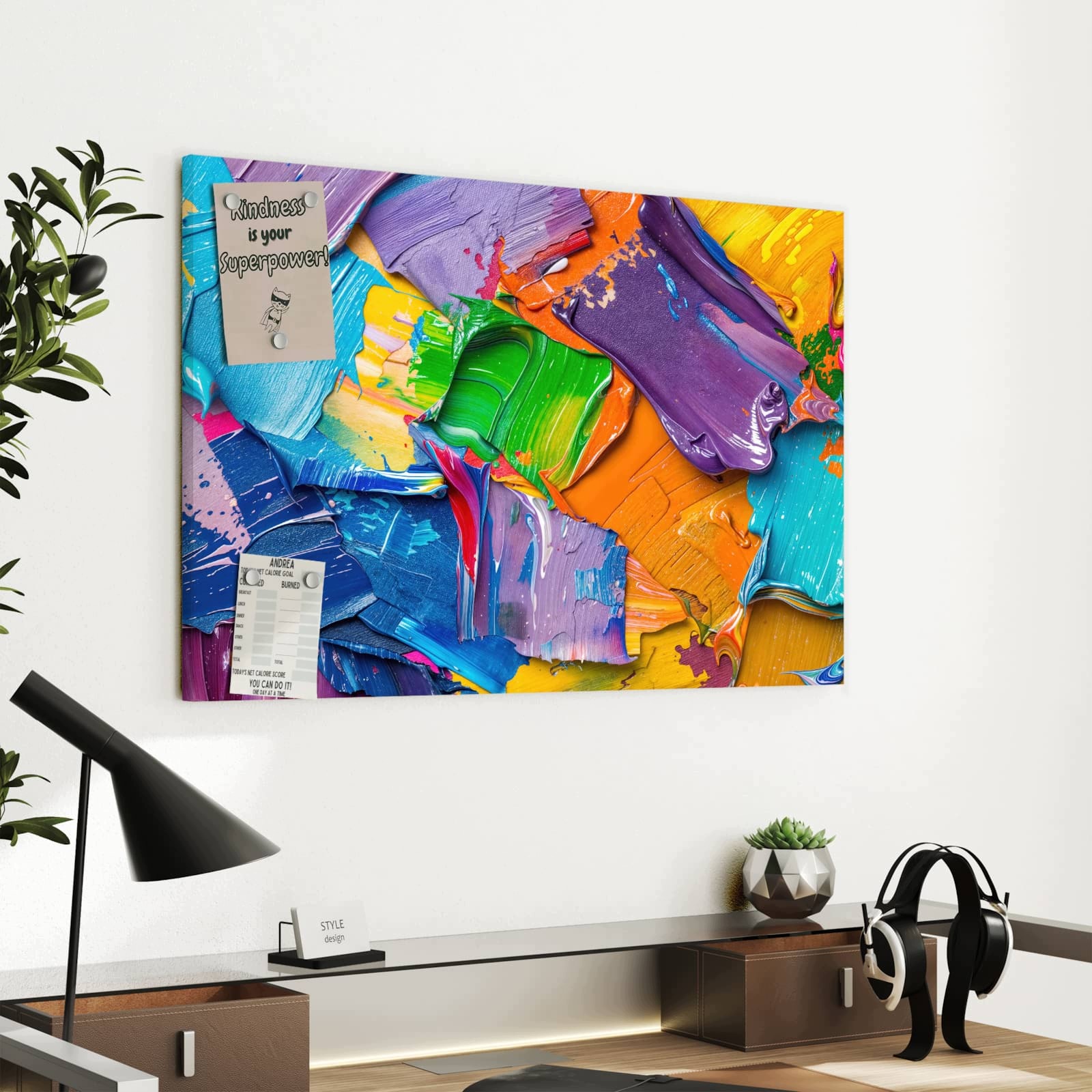 Magnetická tabule – obraz na zeď Symfonie barev | 60 × 40 cm