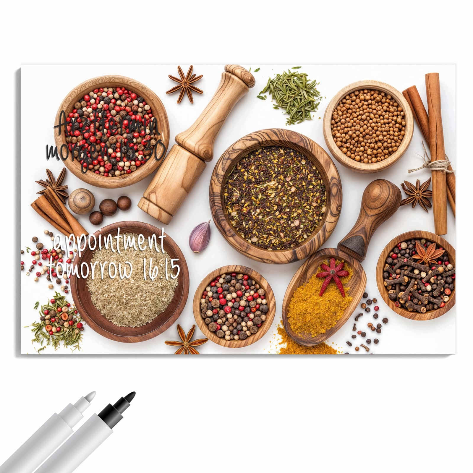 Magnetická tabule – obraz na zeď Kolekce koření a doplňků | 60 × 40 cm