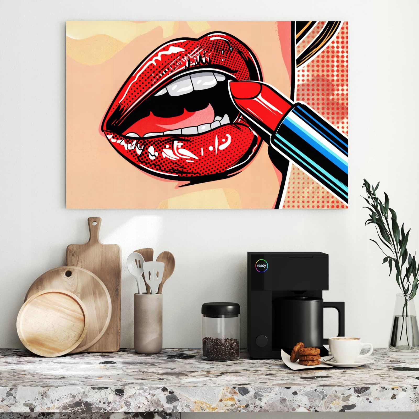 Magnetická tabule – obraz na zeď Rtěnka umění | 90 × 60 cm