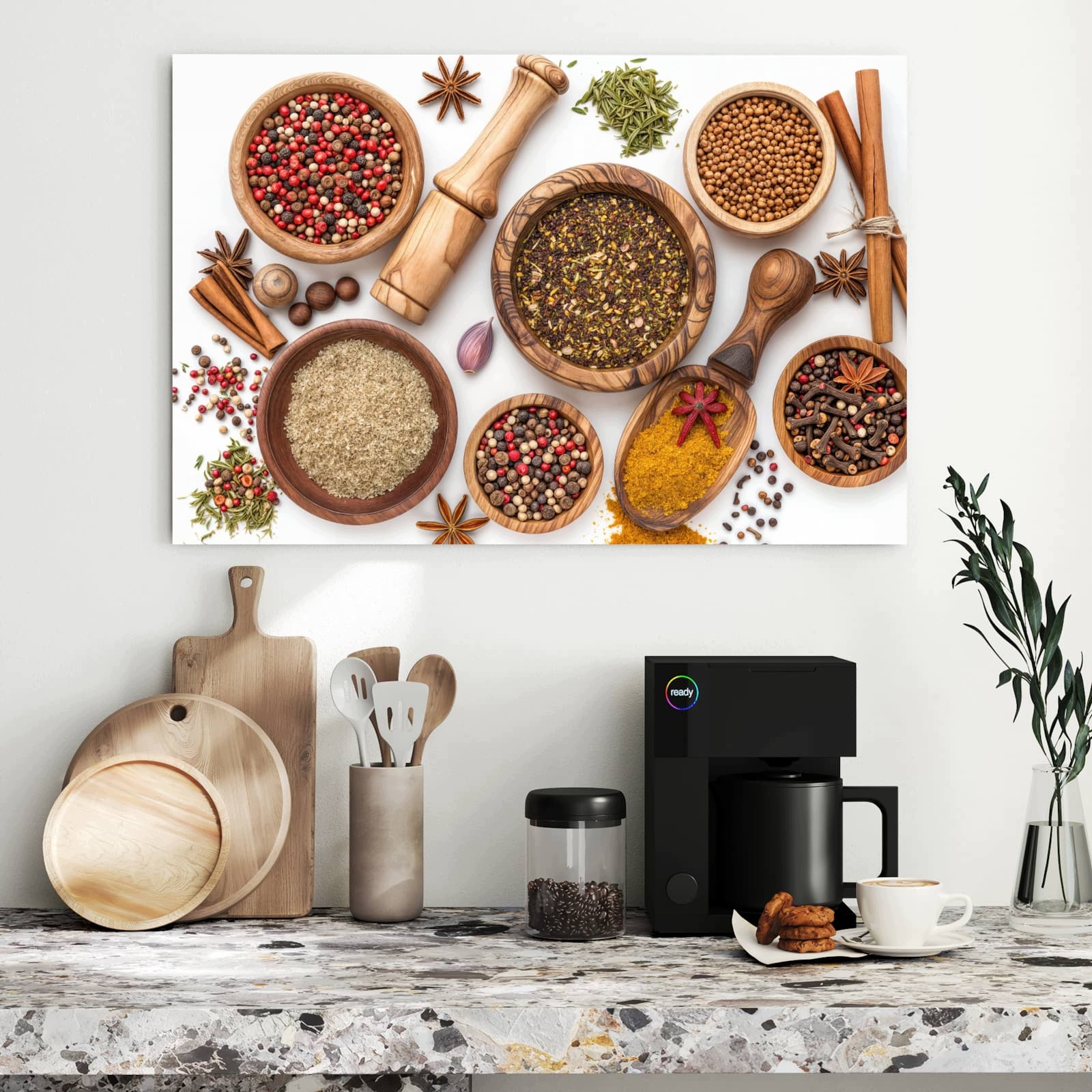 Magnetická tabule – obraz na zeď Kolekce koření a doplňků | 90 × 60 cm