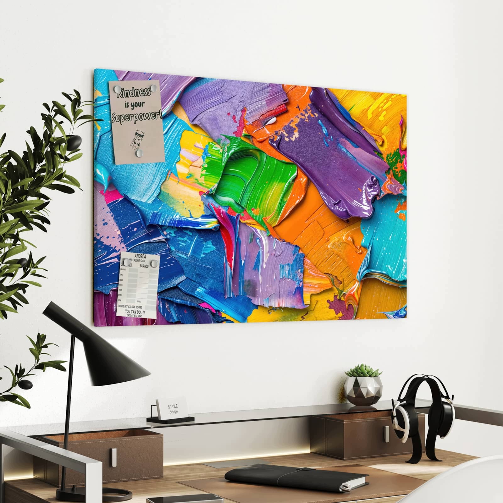 Magnetická tabule – obraz na zeď Symfonie barev | 90 × 60 cm