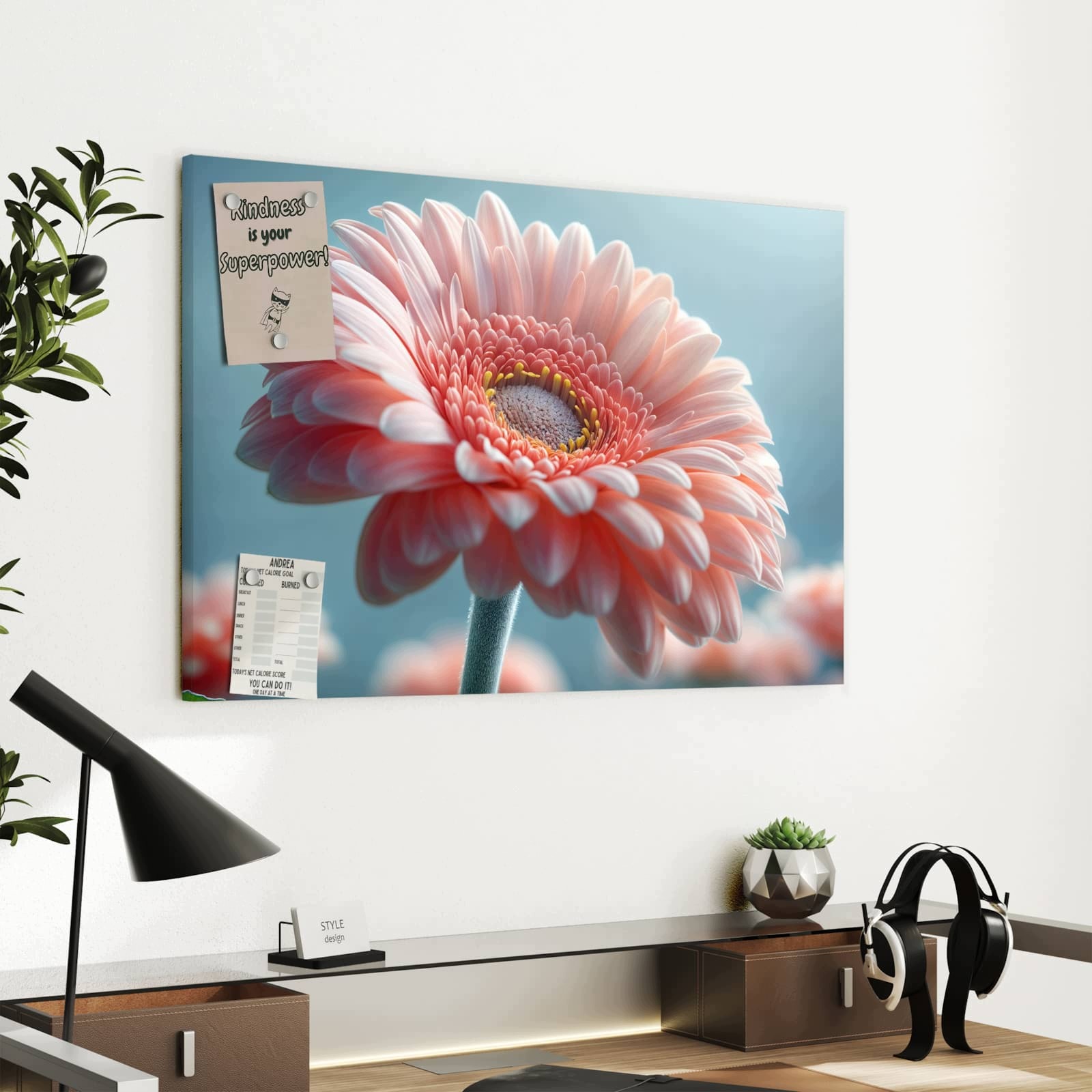 Magnetická tabule – obraz na zeď Teplá nádhera květin | 60 × 40 cm