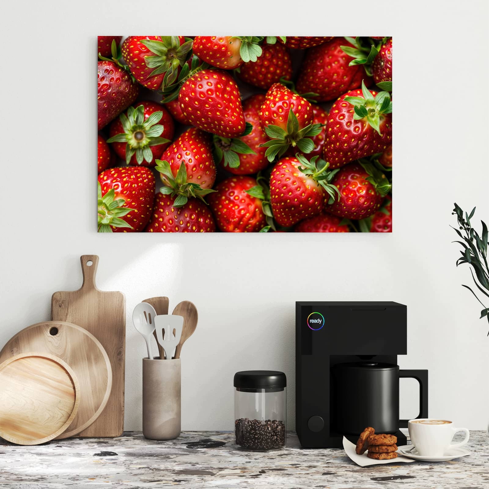 Magnetická tabule – obraz na zeď Čerstvé jahody | 60 × 40 cm