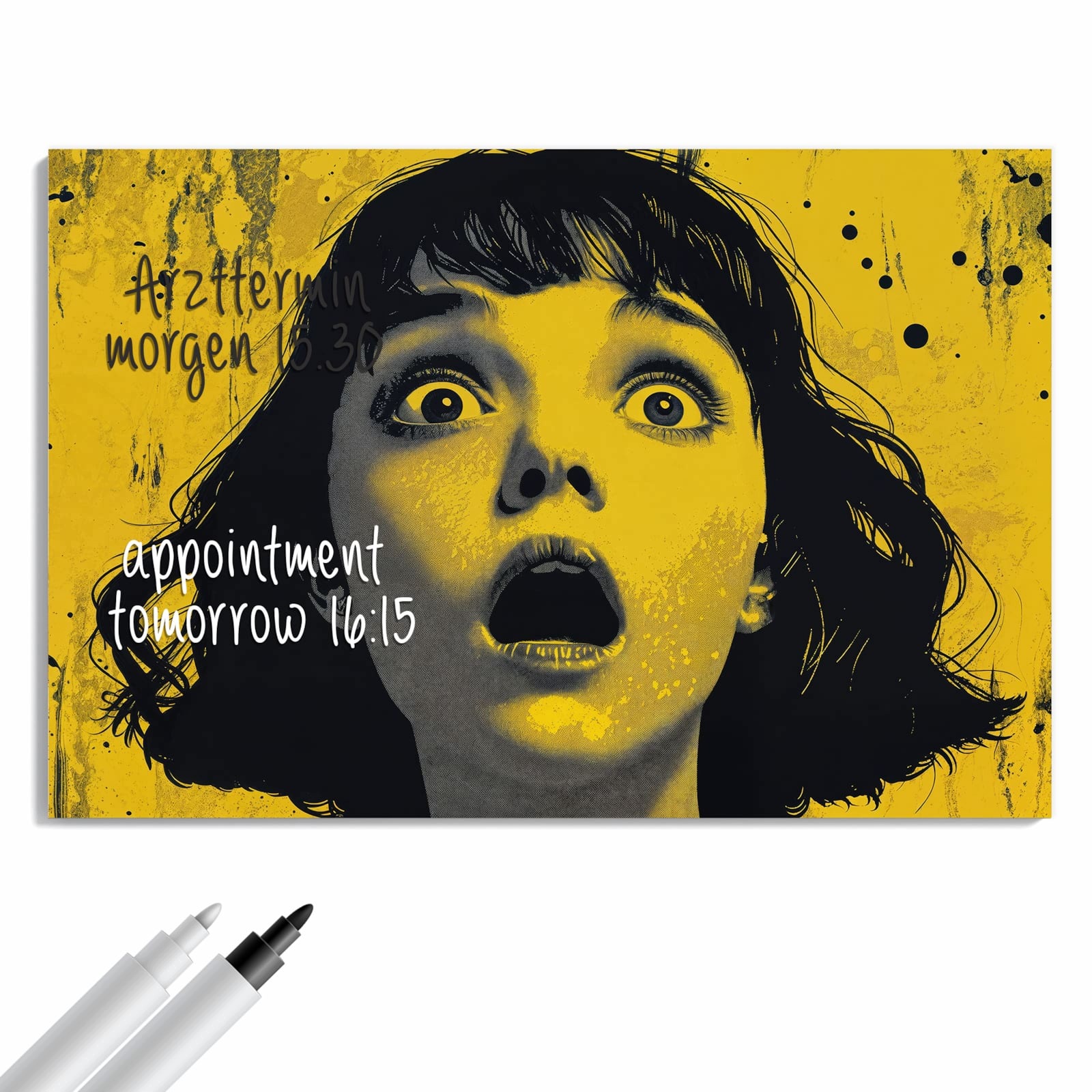 Magnetická tabule – obraz na zeď Křičící portrét | 60 × 40 cm