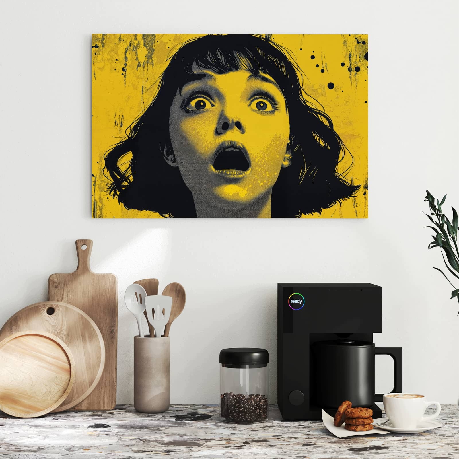 Magnetická tabule – obraz na zeď Křičící portrét | 60 × 40 cm