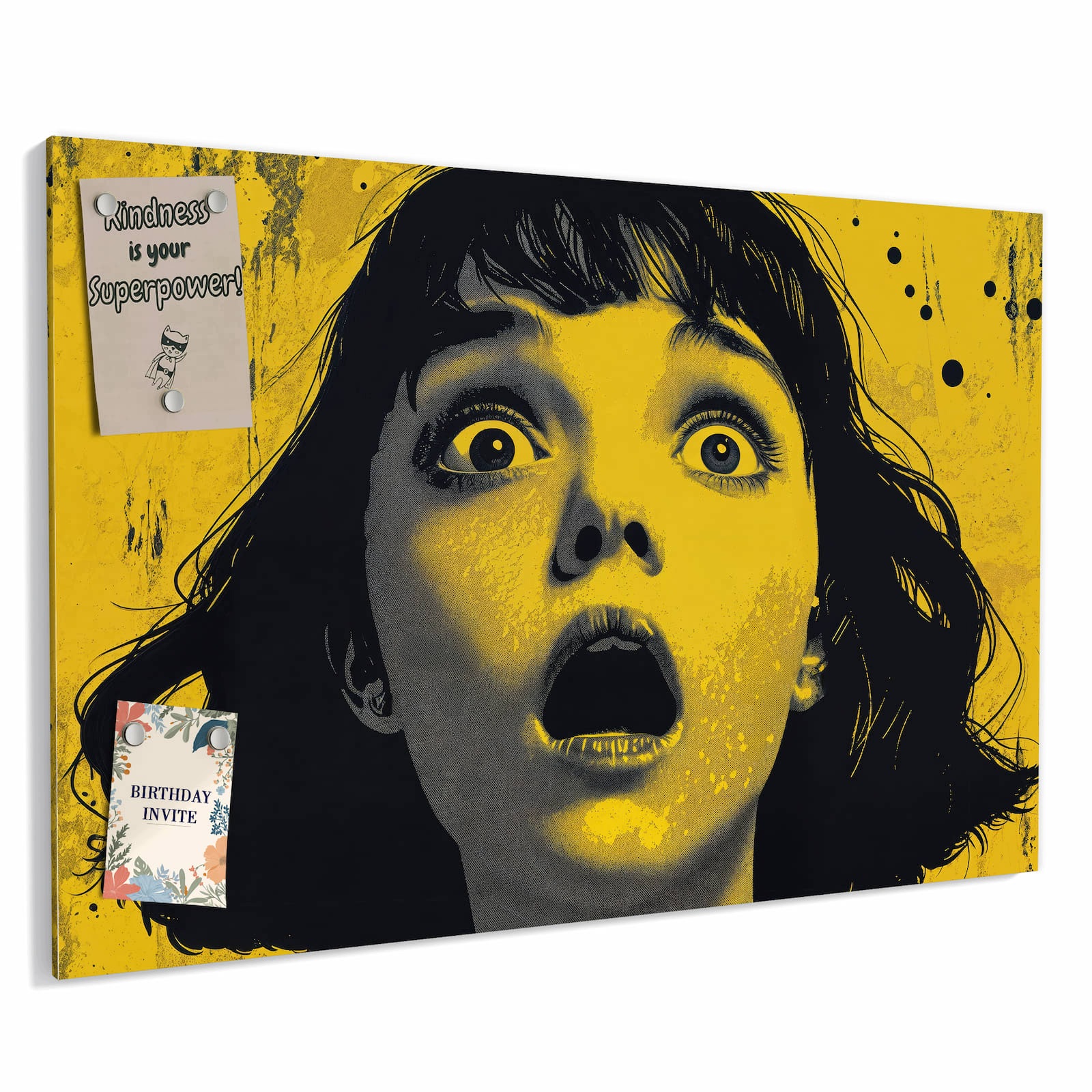 Magnetická tabule – obraz na zeď Křičící portrét | 60 × 40 cm