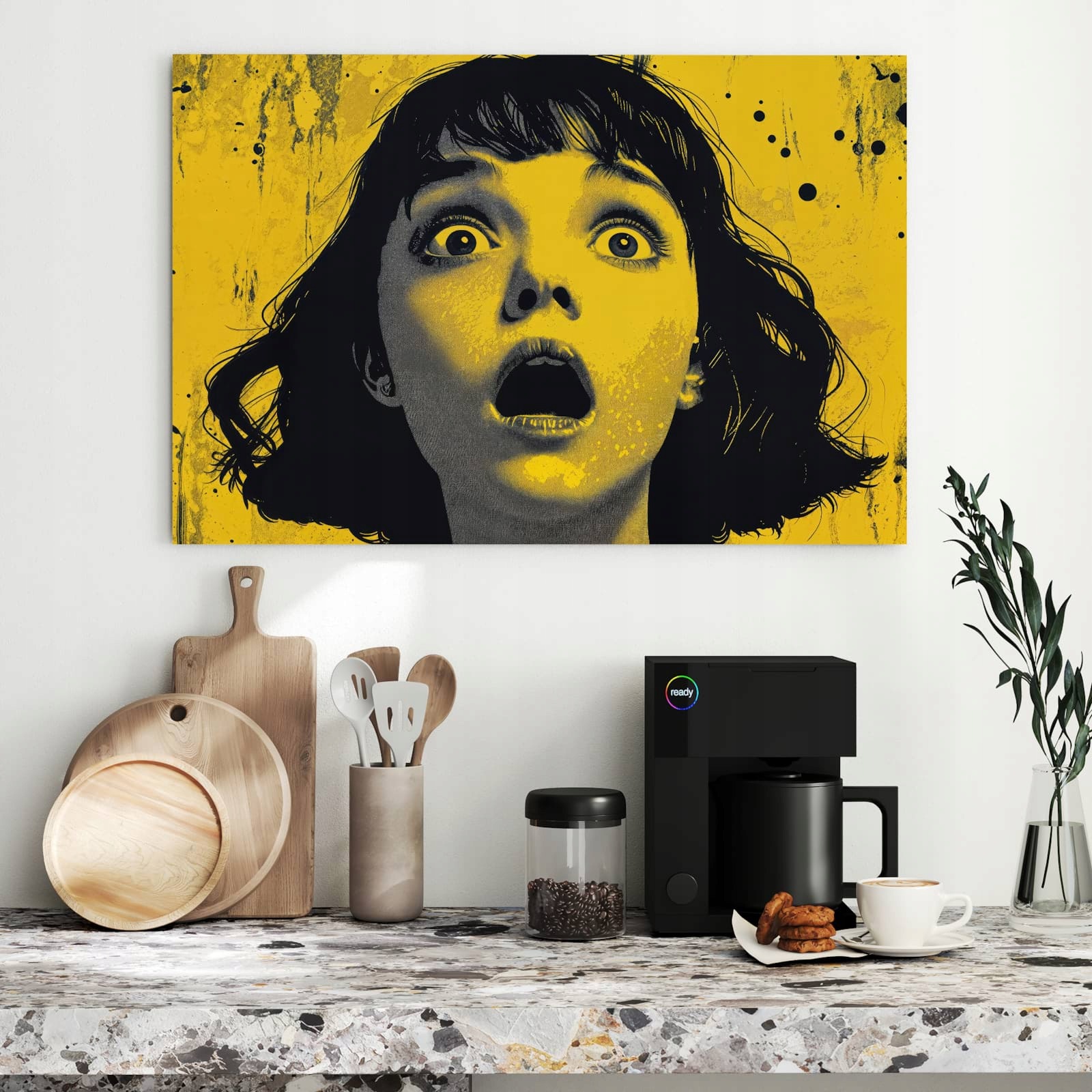 Magnetická tabule – obraz na zeď Křičící portrét | 90 × 60 cm