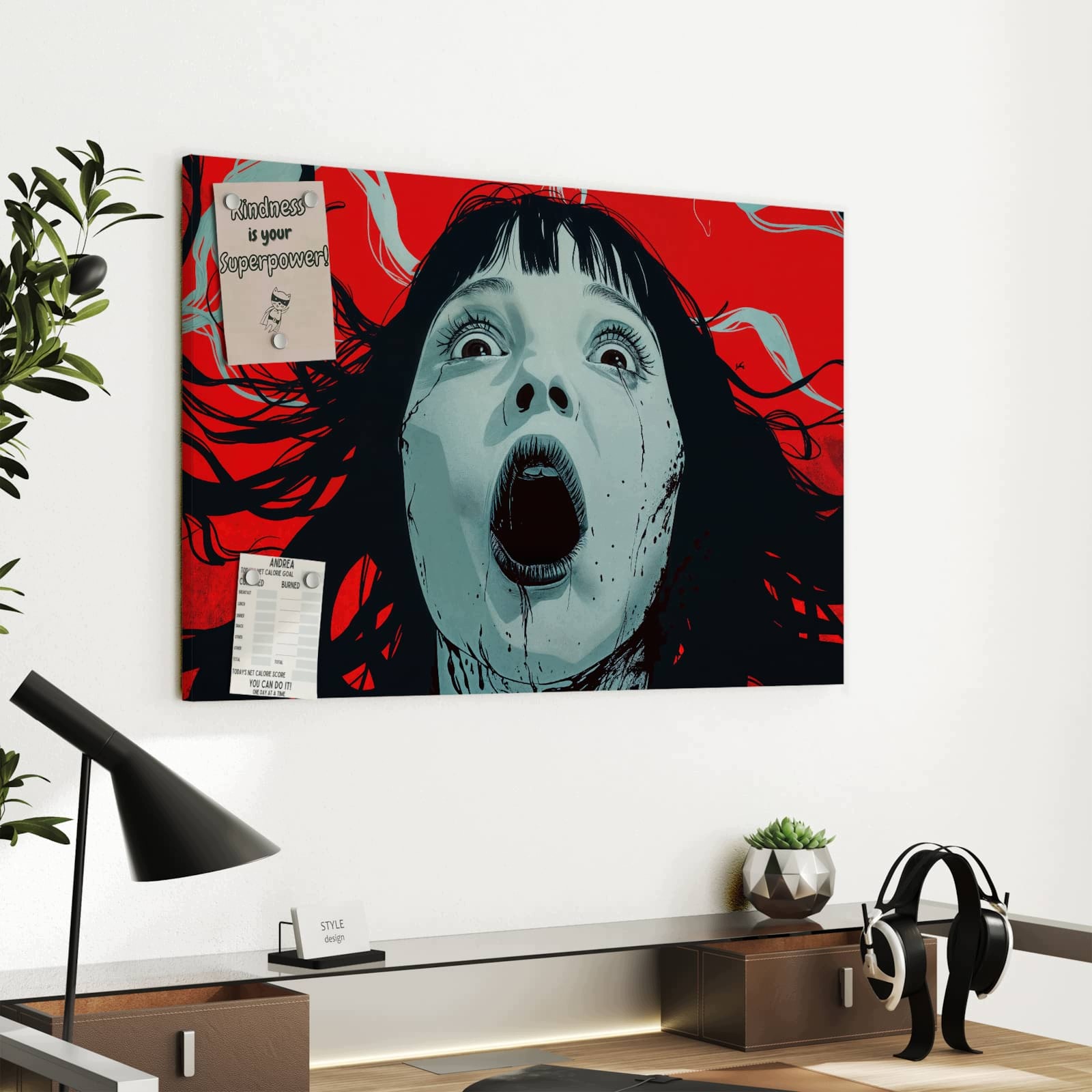 Magnetická tabule – obraz na zeď Křičící osoba | 60 × 40 cm
