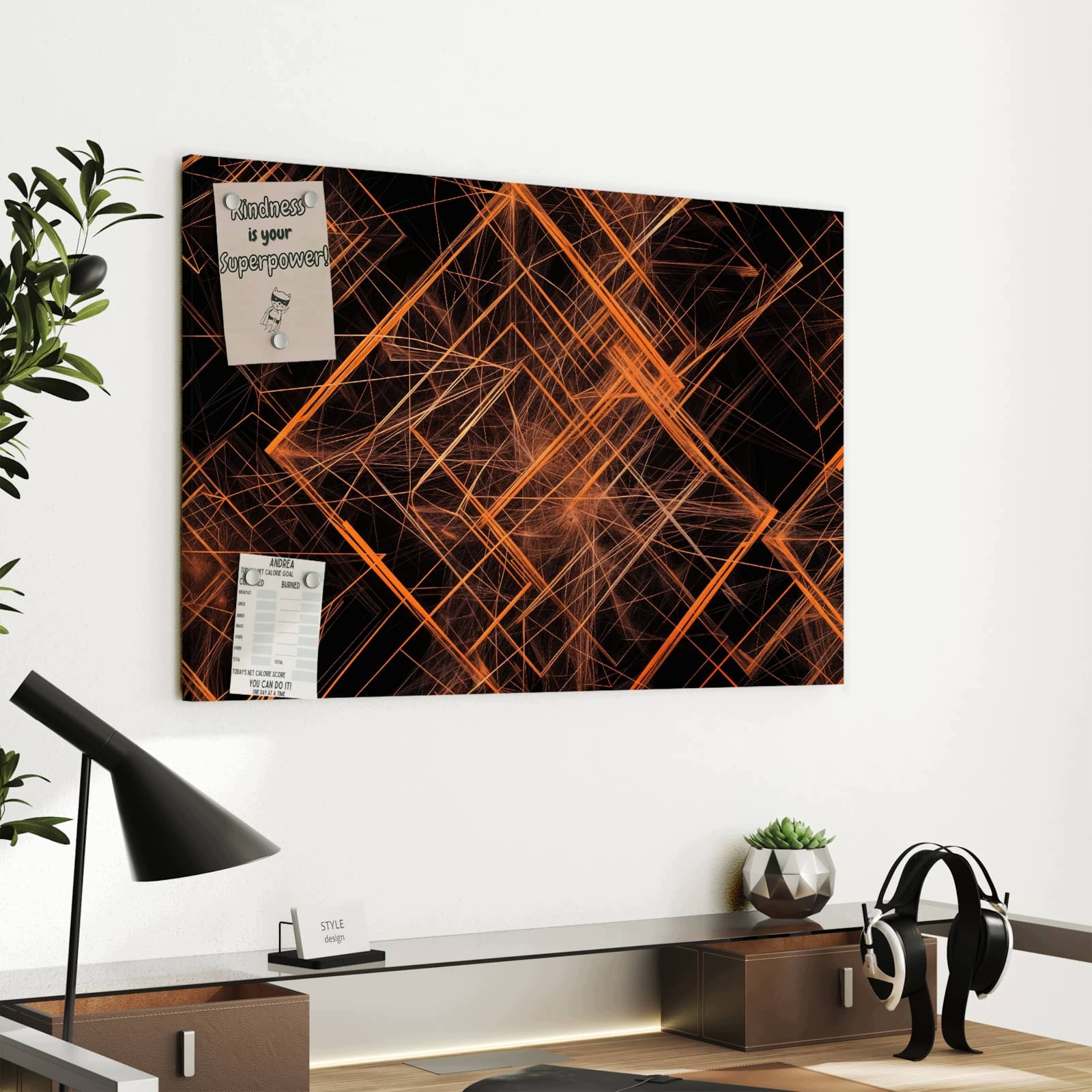 Magnetická tabule – obraz na zeď Geometrický vzor design | 60 × 40 cm