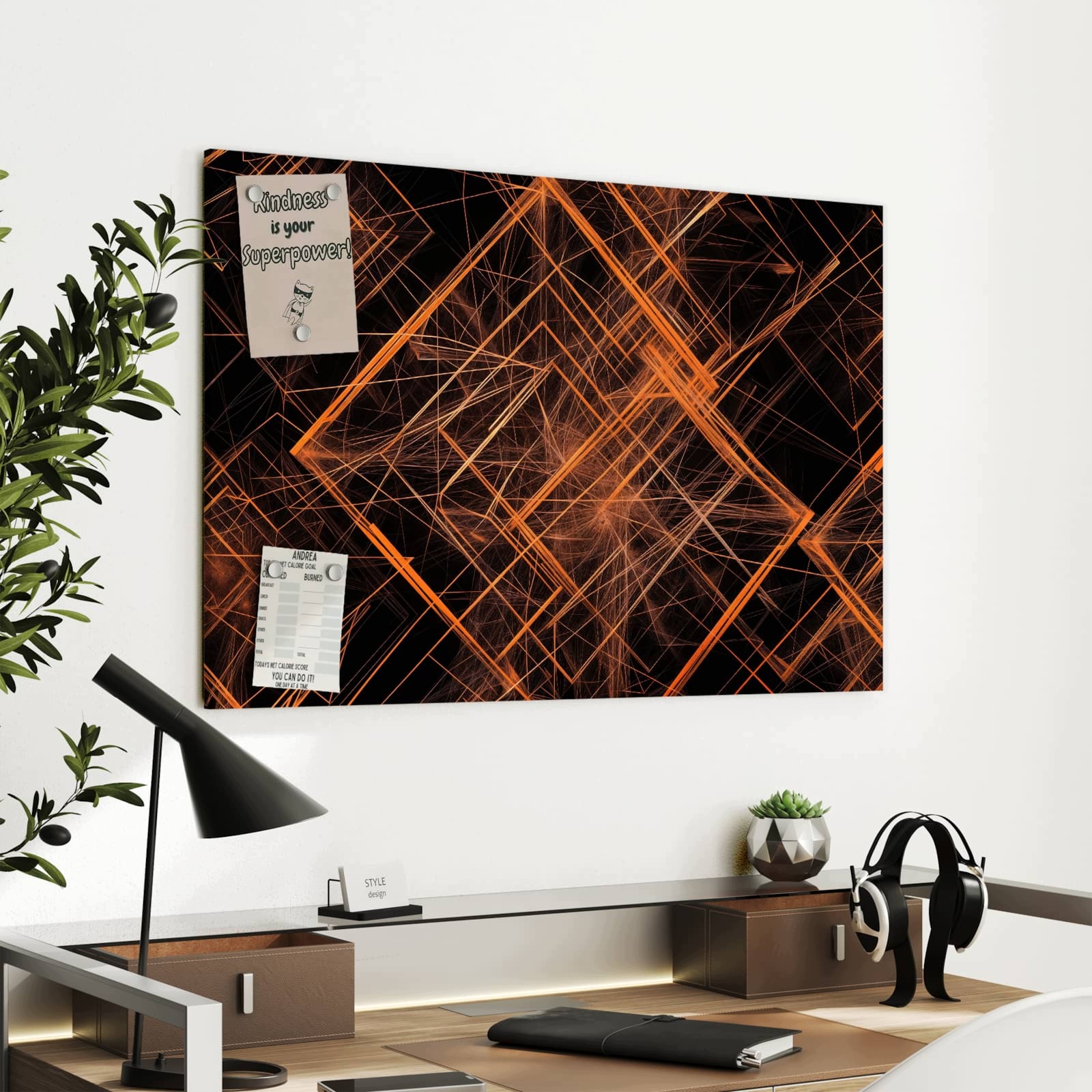 Magnetická tabule – obraz na zeď Geometrický vzor design | 90 × 60 cm