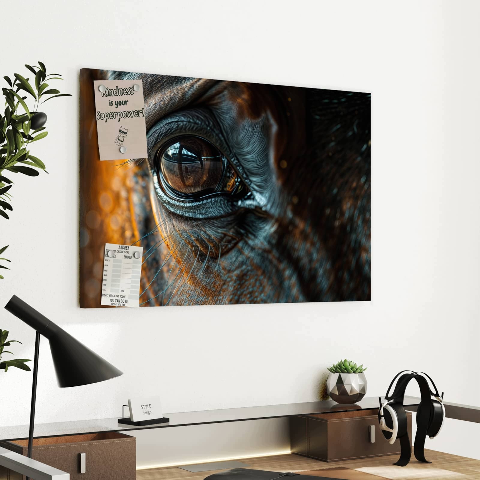 Magnetická tabule – obraz na zeď Oko koně | 60 × 40 cm