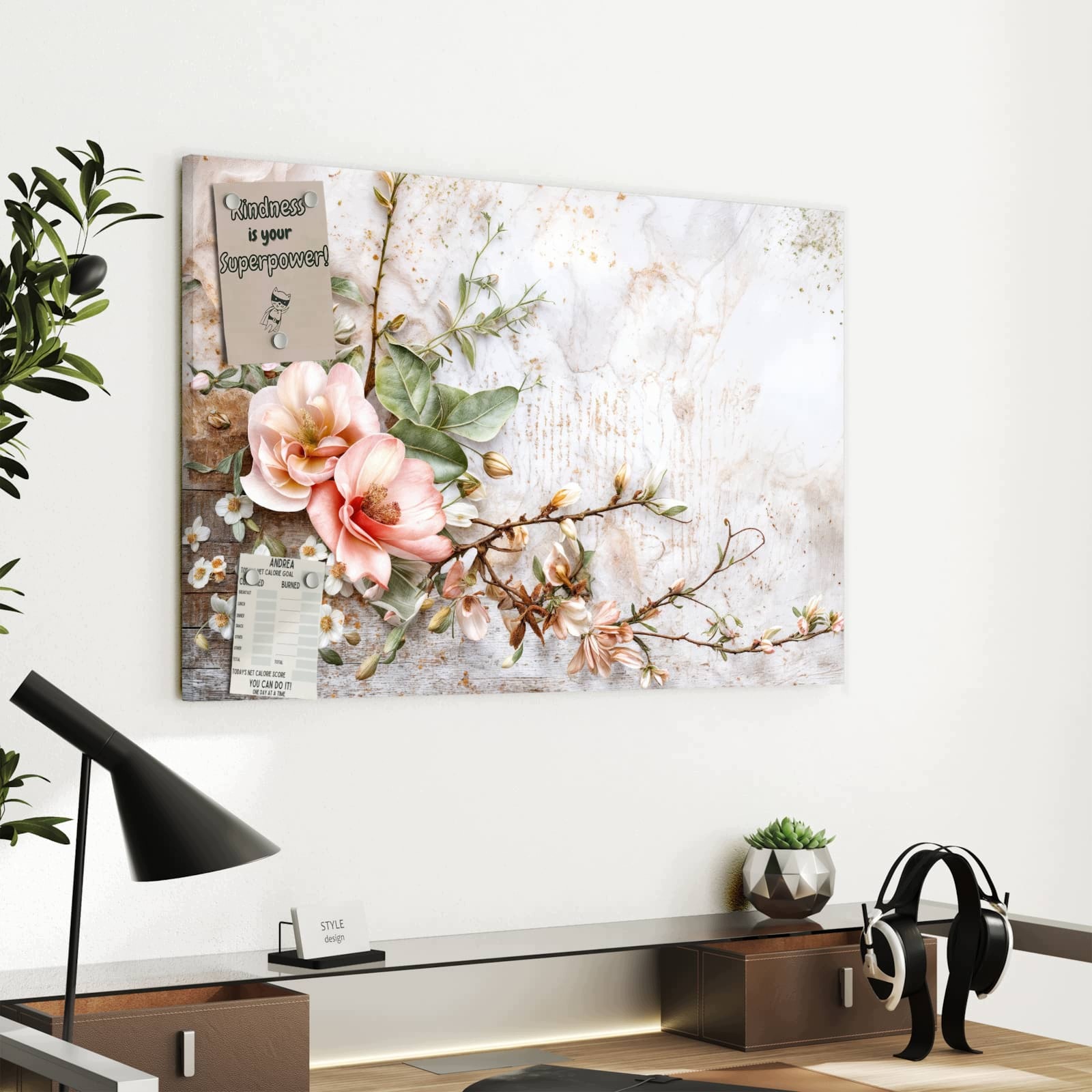 Magnetická tabule – obraz na zeď Teplá květinová kompozice | 60 × 40 cm