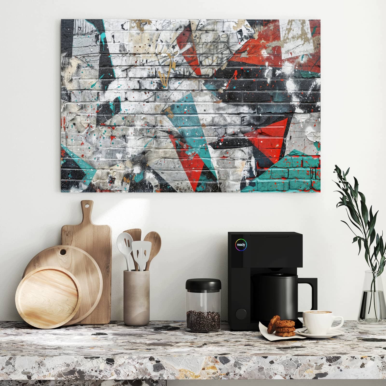 Magnetická tabule – obraz na zeď Graffiti zeď | 90 × 60 cm