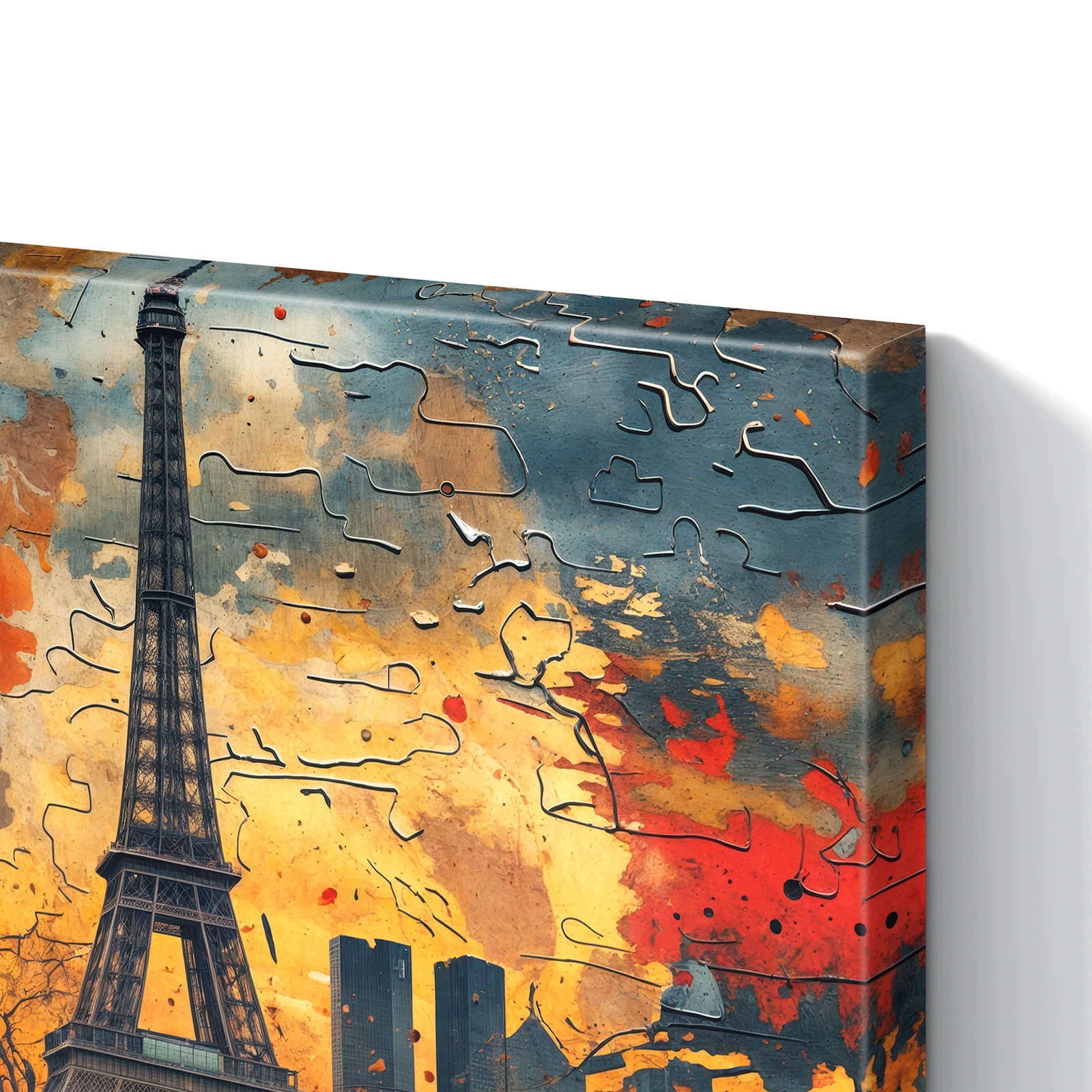 Magnetická tabule – obraz na zeď Věž Eiffla panorama města | 60 × 40 cm