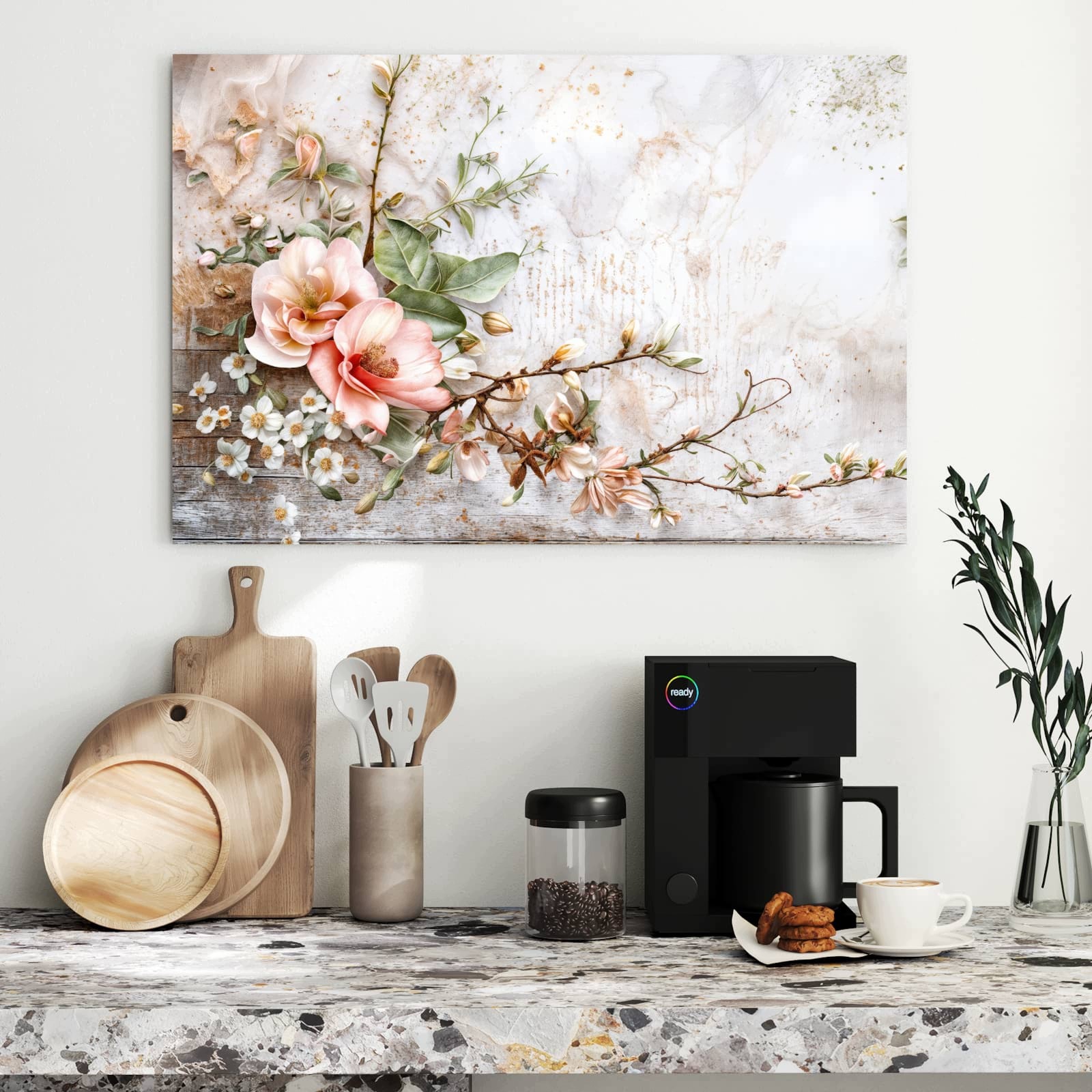 Magnetická tabule – obraz na zeď Teplá květinová kompozice | 90 × 60 cm
