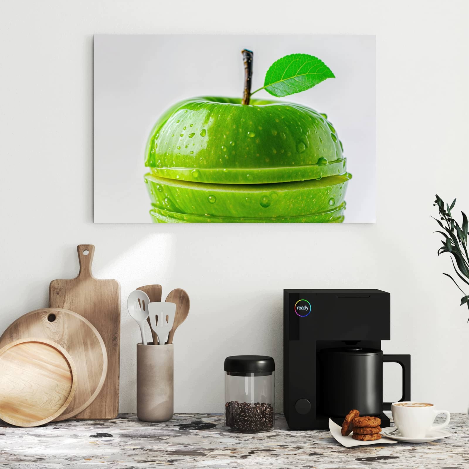 Magnetická tabule – obraz na zeď Krájené jablko | 60 × 40 cm