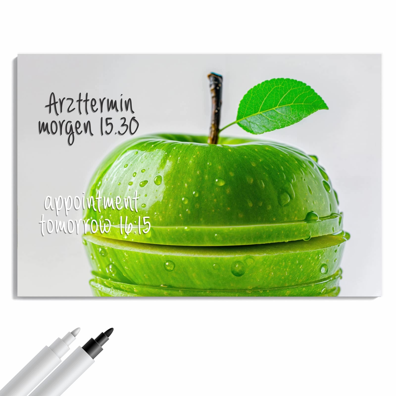 Magnetická tabule – obraz na zeď Krájené jablko | 90 × 60 cm